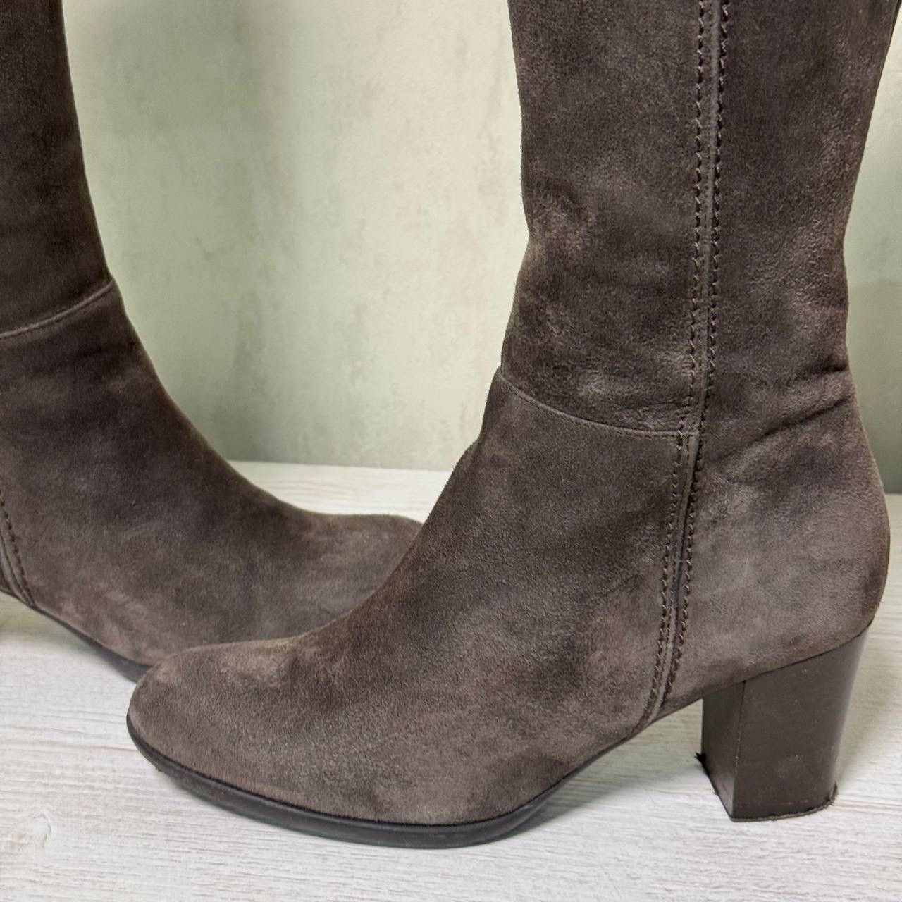 20471120 Lamica brown suede boots, size 36, 6 cm heel Size US 6 / IT 36 - 7 Thumbnail