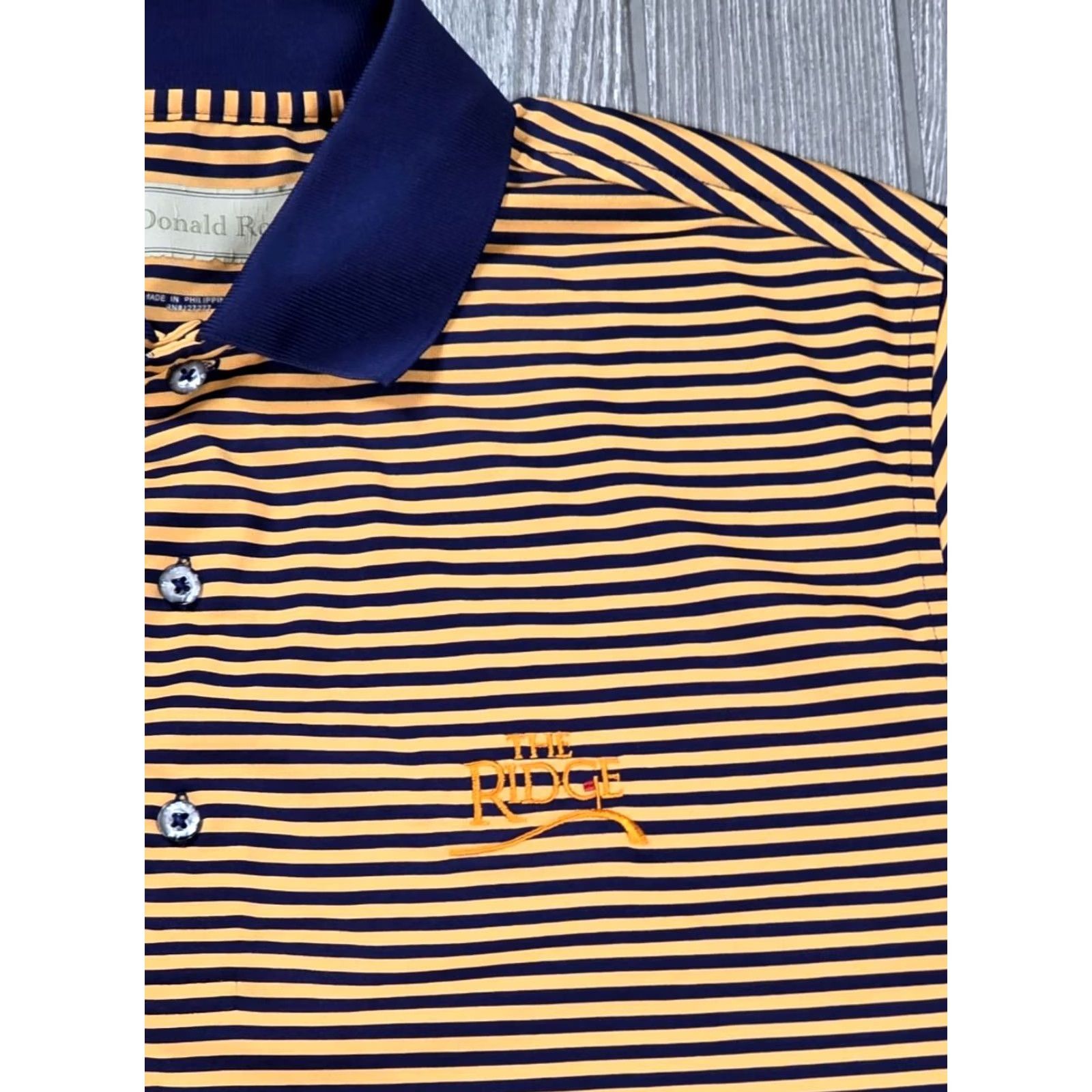 Vintage Donald Ross Men Polo Shirt M Blue Orange Performance Short Sleeve The Ridge Size US M / EU 48-50 / 2 - 3 Thumbnail