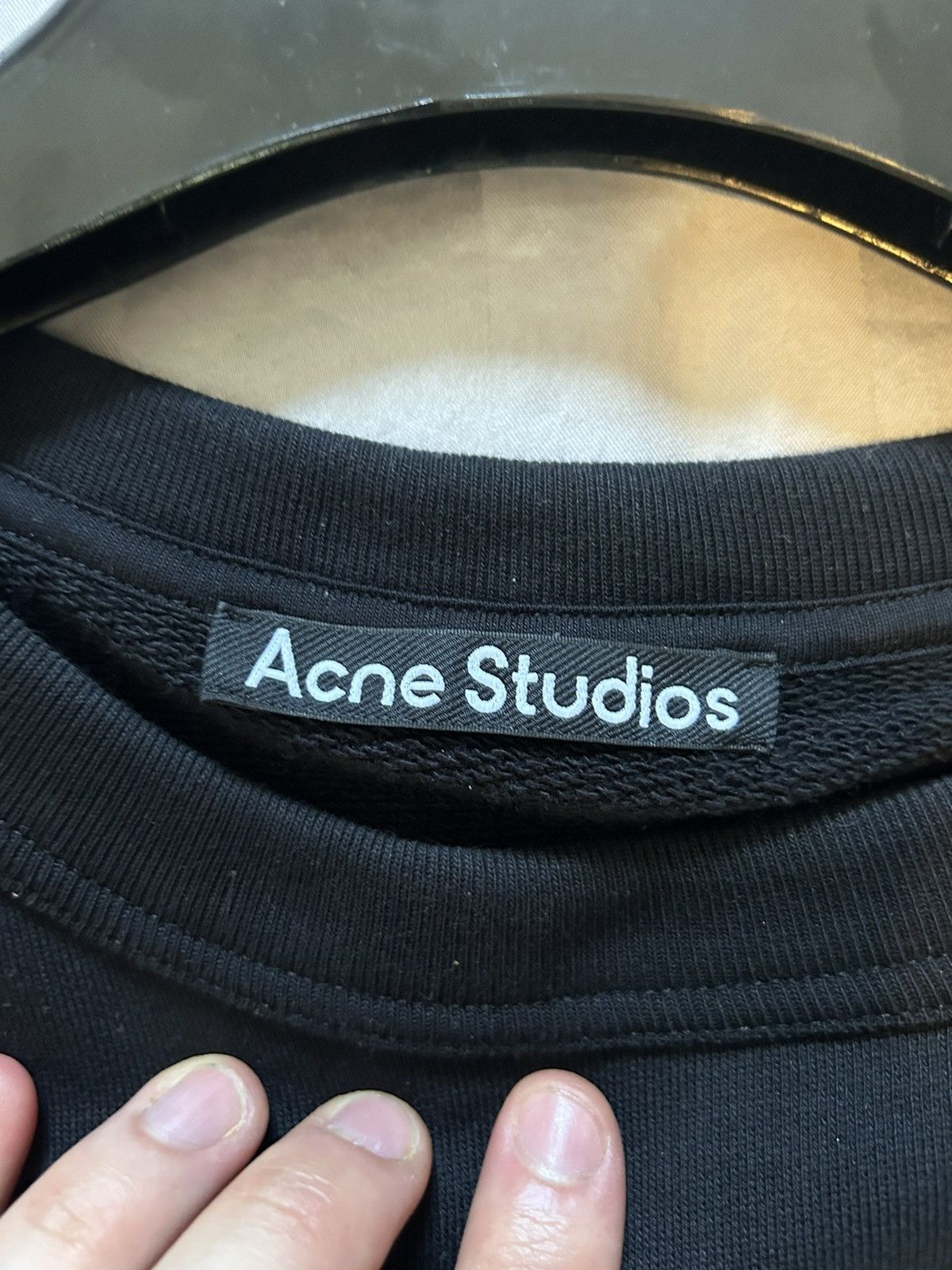 Acne Studio Face Logo Black Sweatshirt
