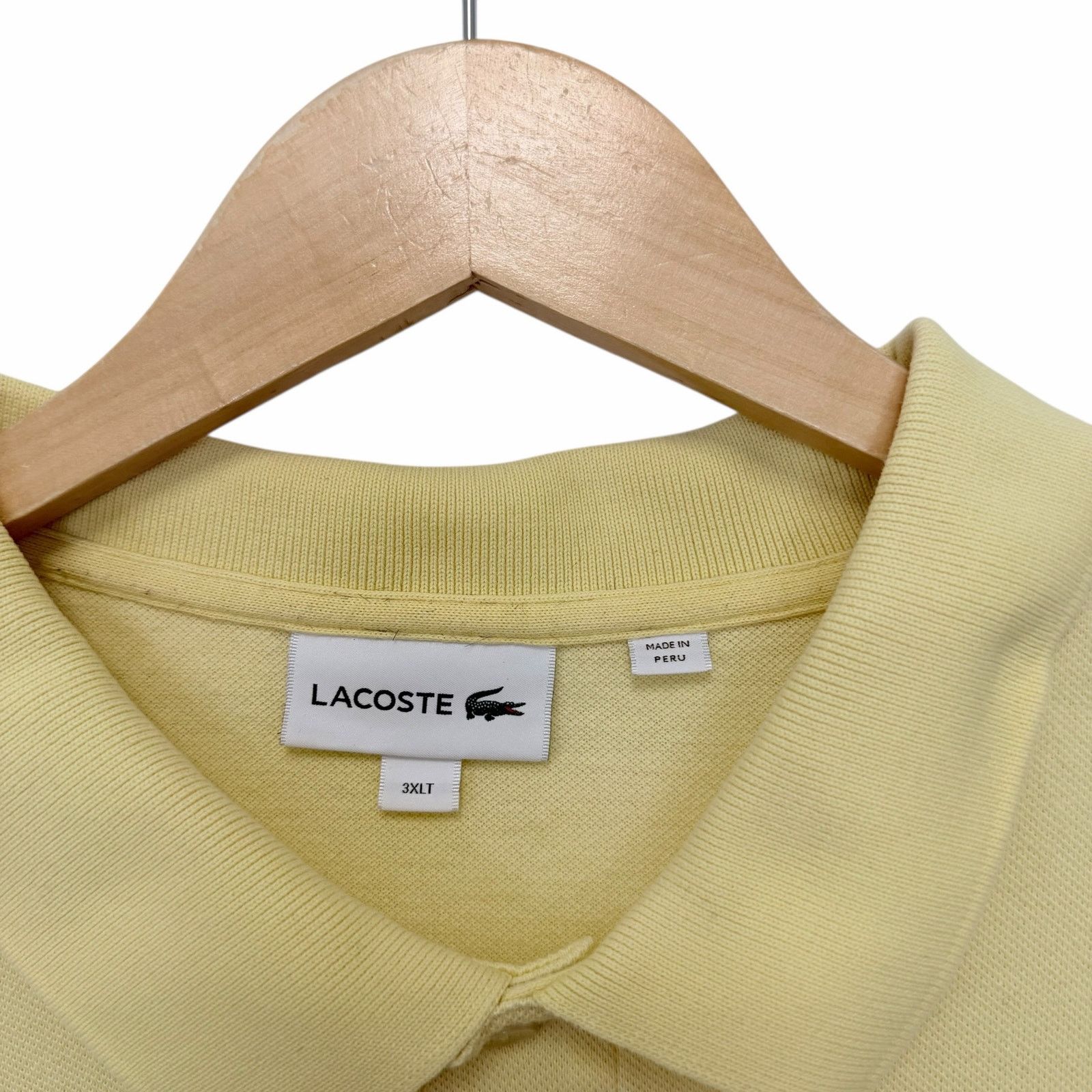 Lacoste Lacoste Yellow Short Sleeve Polo Shirt Sz 3XLT Size US XXL / EU 58 / 5 - 3 Thumbnail