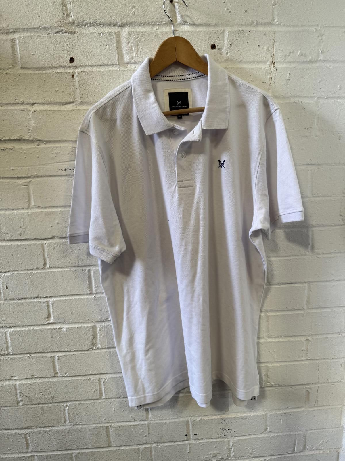 Unknown London Stylish White Polo Shirt Size US L / EU 52-54 / 3 - 2 Thumbnail