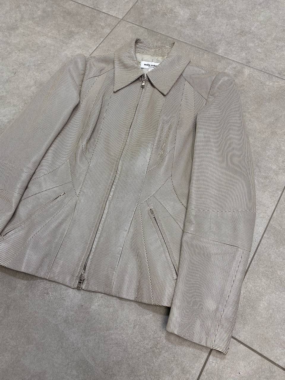 Mila Schon Mila Schon Real Sheepskin Striped Leather Jacket Size M / US 6-8 / IT 42-44 - 7 Thumbnail