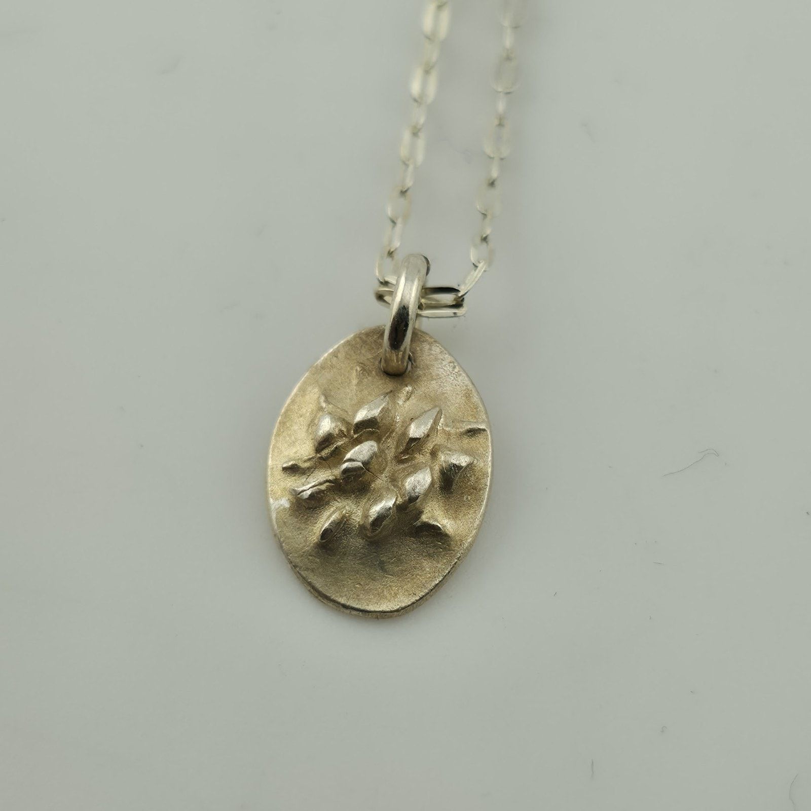 Other Sterling Silver Abstract Pendant Necklace Minimalist 14" Size ONE SIZE - 2 Thumbnail