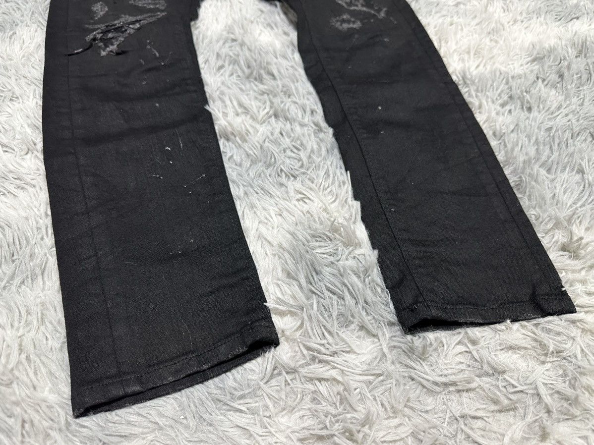 GOSTAR DE FUGA 🔥Y2K Archived Gostar De Fuga Grunge Distressed Black Denim Size US 32 / EU 48 - 3 Thumbnail