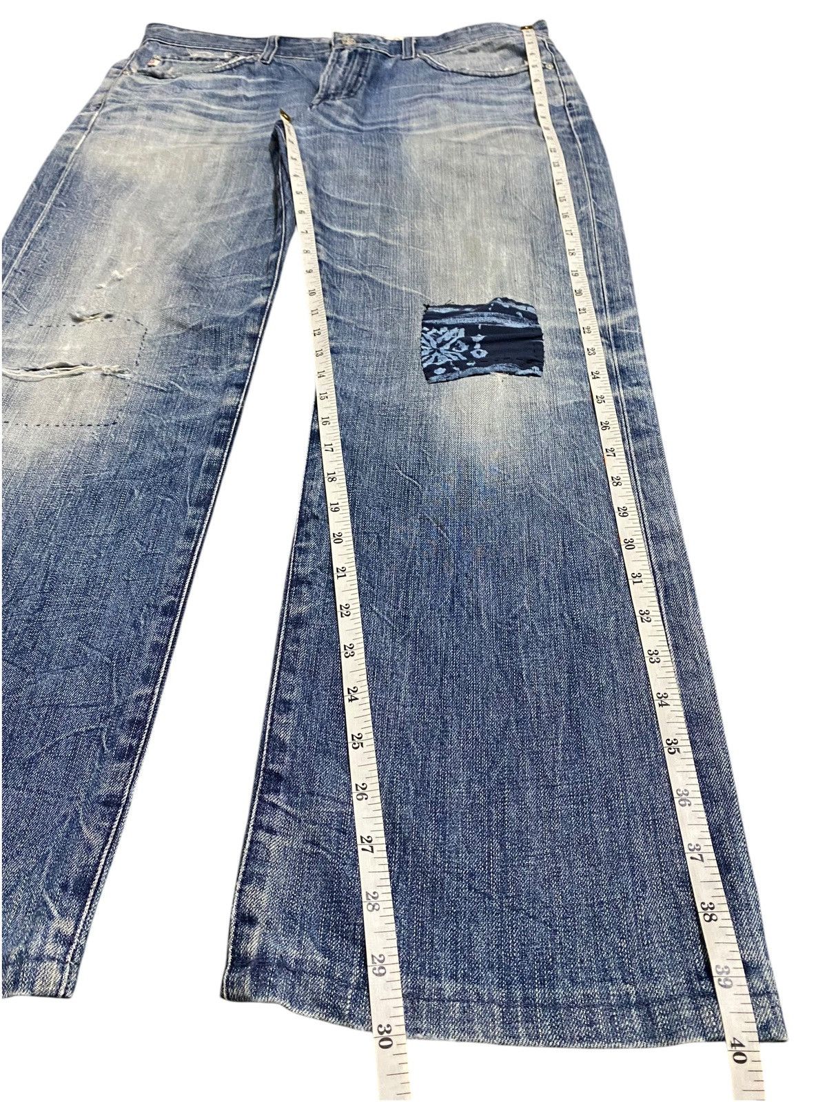 AG Adriano Goldschmied Vintage Adriano Goloschmieo Faded Distressed Loose Jeans Size US 36 / EU 52 - 16 Thumbnail