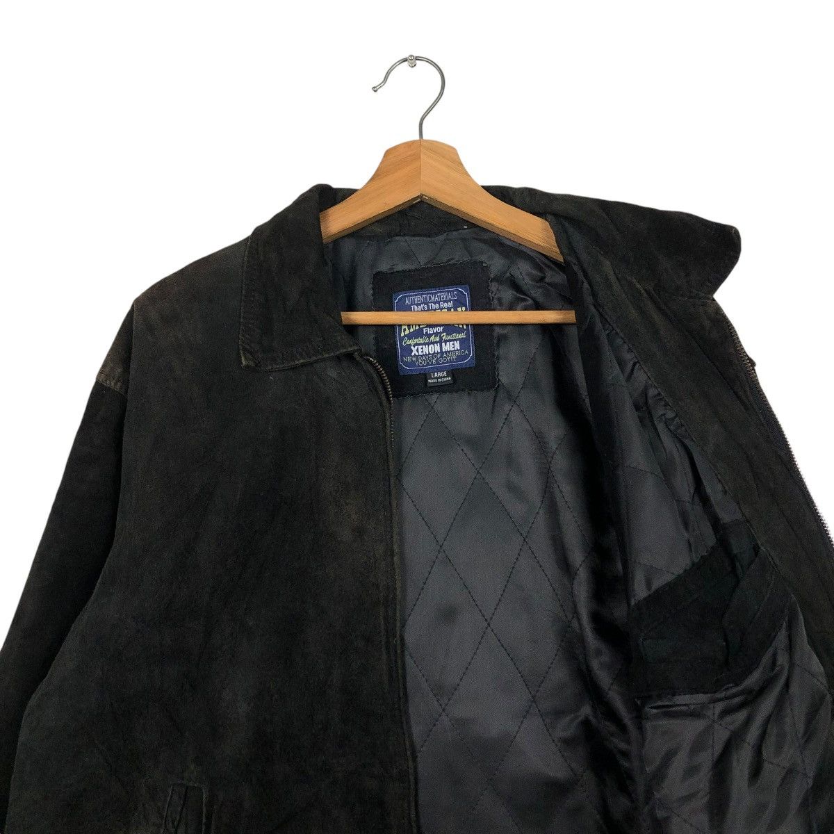 Japanese Brand 🔥VINTAGE GENUINE LEATHER JACKET XENON MEN ISSEY MIYAKE Size US L / EU 52-54 / 3 - 14 Thumbnail