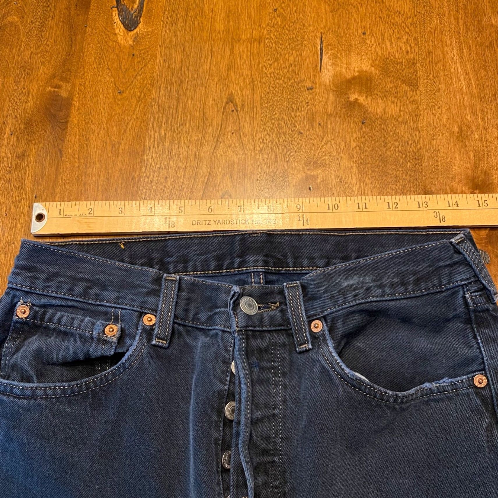 Levi's VTG Levi's 501 Jeans Mens 30x32 Blue Dark Wash Button Fly Denim Pants USA Made Size US 30 / EU 46 - 4 Thumbnail