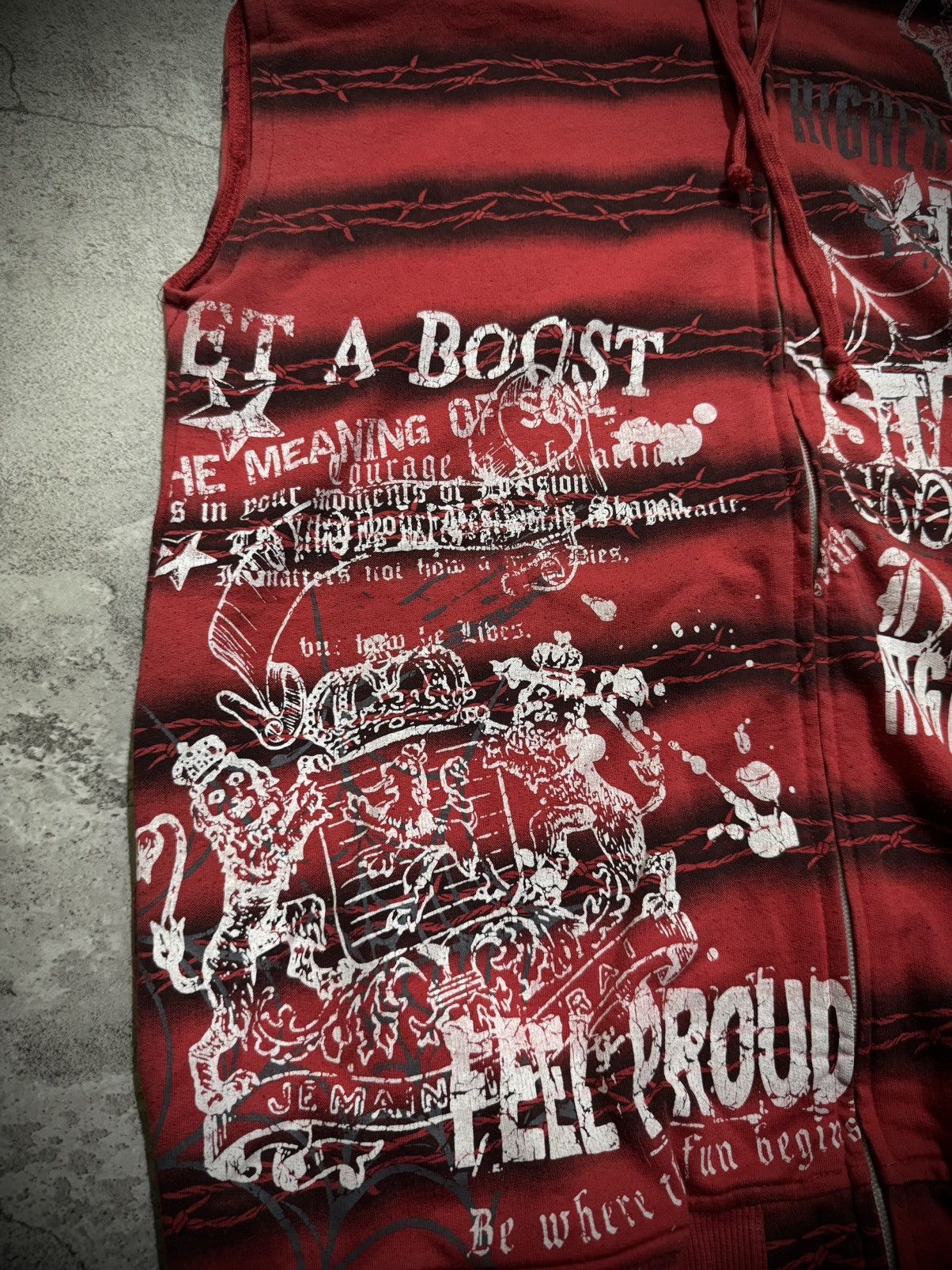 Hysteric Glamour Y2k Skull Ifsixwasnine poem vest hooded Size US L / EU 52-54 / 3 - 4 Thumbnail