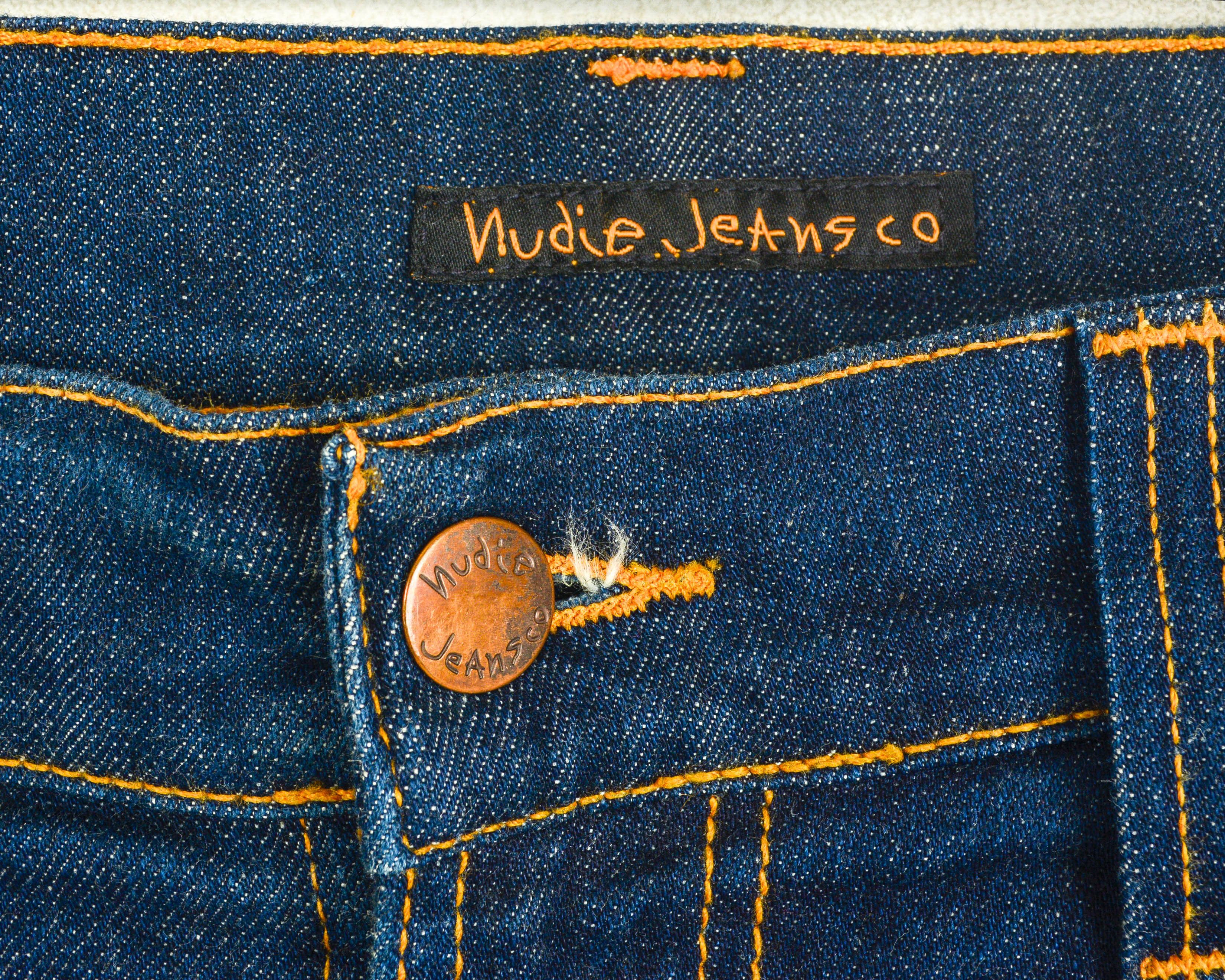 Nudie Jeans Thin Finn Organic Dry W34 L34 Slim Tapered Raw Denim Men Size US 34 / EU 50 - 3 Thumbnail
