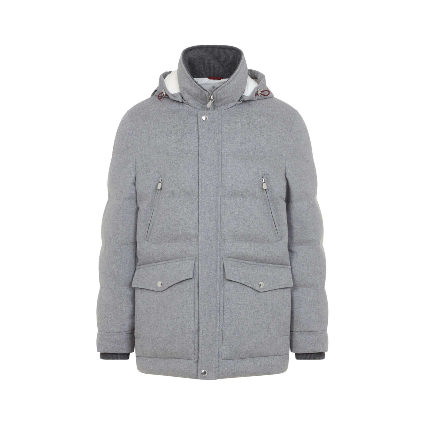Brunello Cucinelli Padded Jacket (M) in Gray, Men's