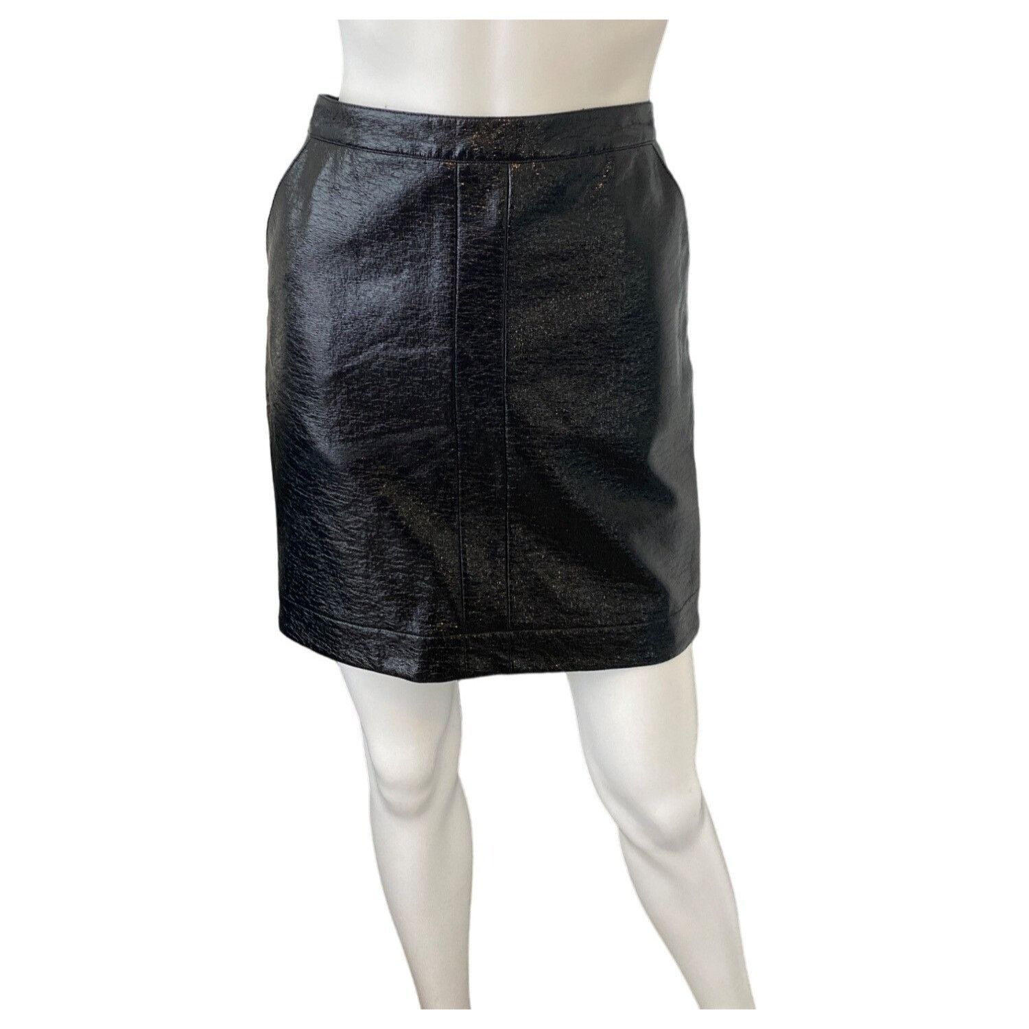 Other COMPTOIR DES COTONNIERS WOMEN'S BLACK FAUX PATENT LEATHER MI Size 29" - 1 Thumbnail