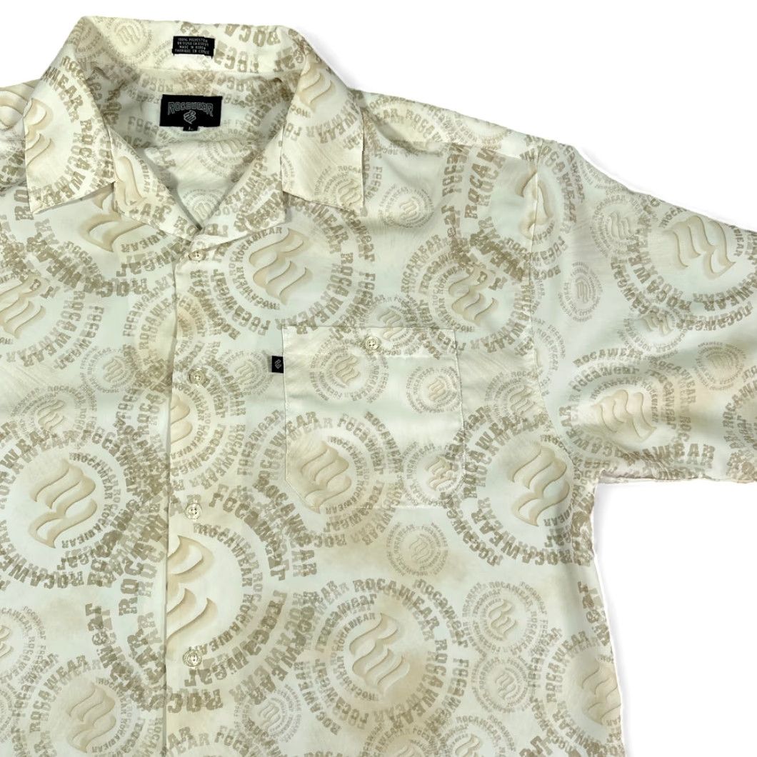 Rocawear VINTAGE Rocawear Shirt XL Adult White Spell Out Club Hip Hop Poly Y2K Size US XL / EU 56 / 4 - 2 Thumbnail