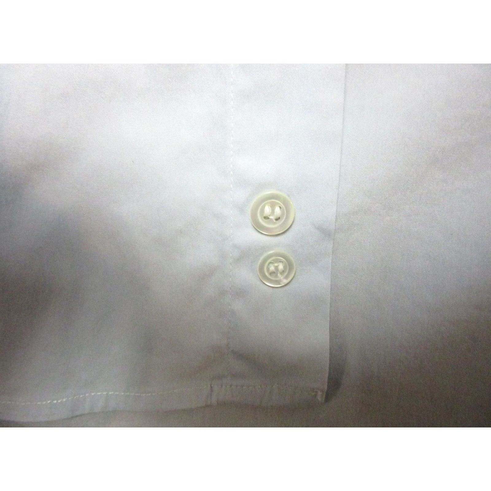 Ermenegildo Zegna Ermenegildo Zegna Dress Shirt Mens 2XL Blue Solid Office Formal Career 17/43 Angle Cuff Size 48R - 2 Thumbnail