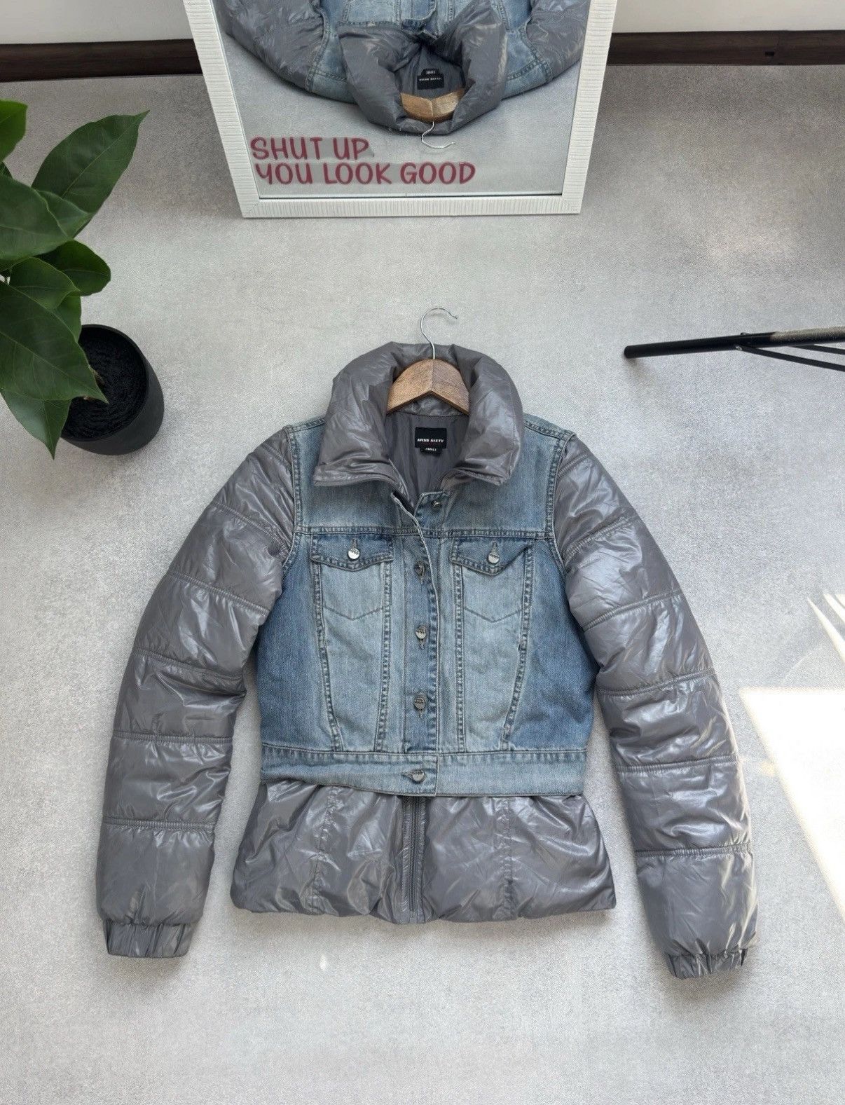 Miss Sixty Vintage Miss Sixty Y2K Rare Down Puffer Denim Woman’s Jacket Size S / US 4 / IT 40 - 1 Thumbnail