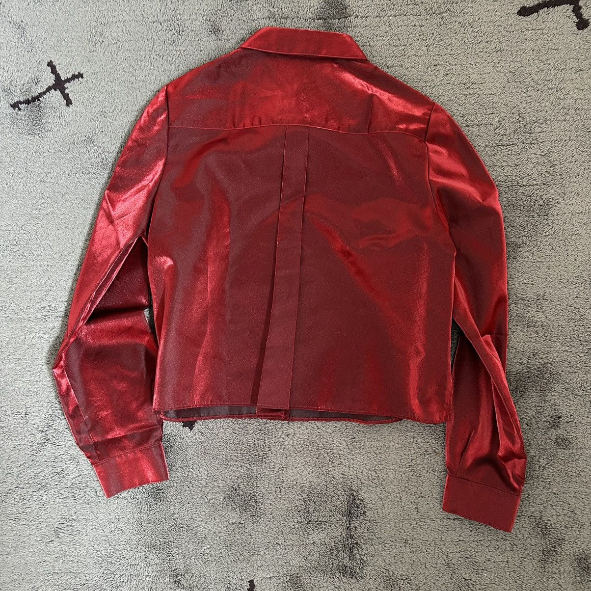 Balenciaga Archive Balenciaga La Mode Iridescent Red Shirt Vintage Size S / US 4 / IT 40 - 2 Thumbnail
