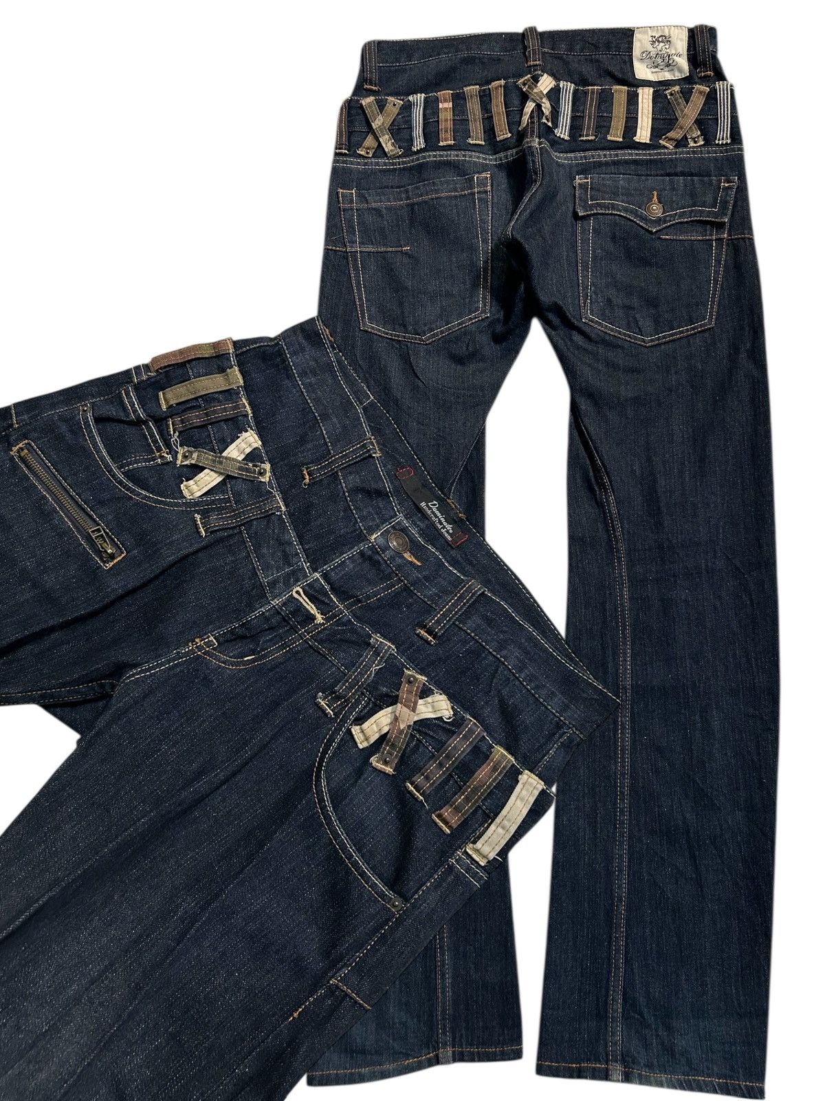 Japanese Brand × Kapital × Vintage Double Waist Dominate Japanese Punk Style Denim Jeans Size US 32 / EU 48 - 1 Thumbnail