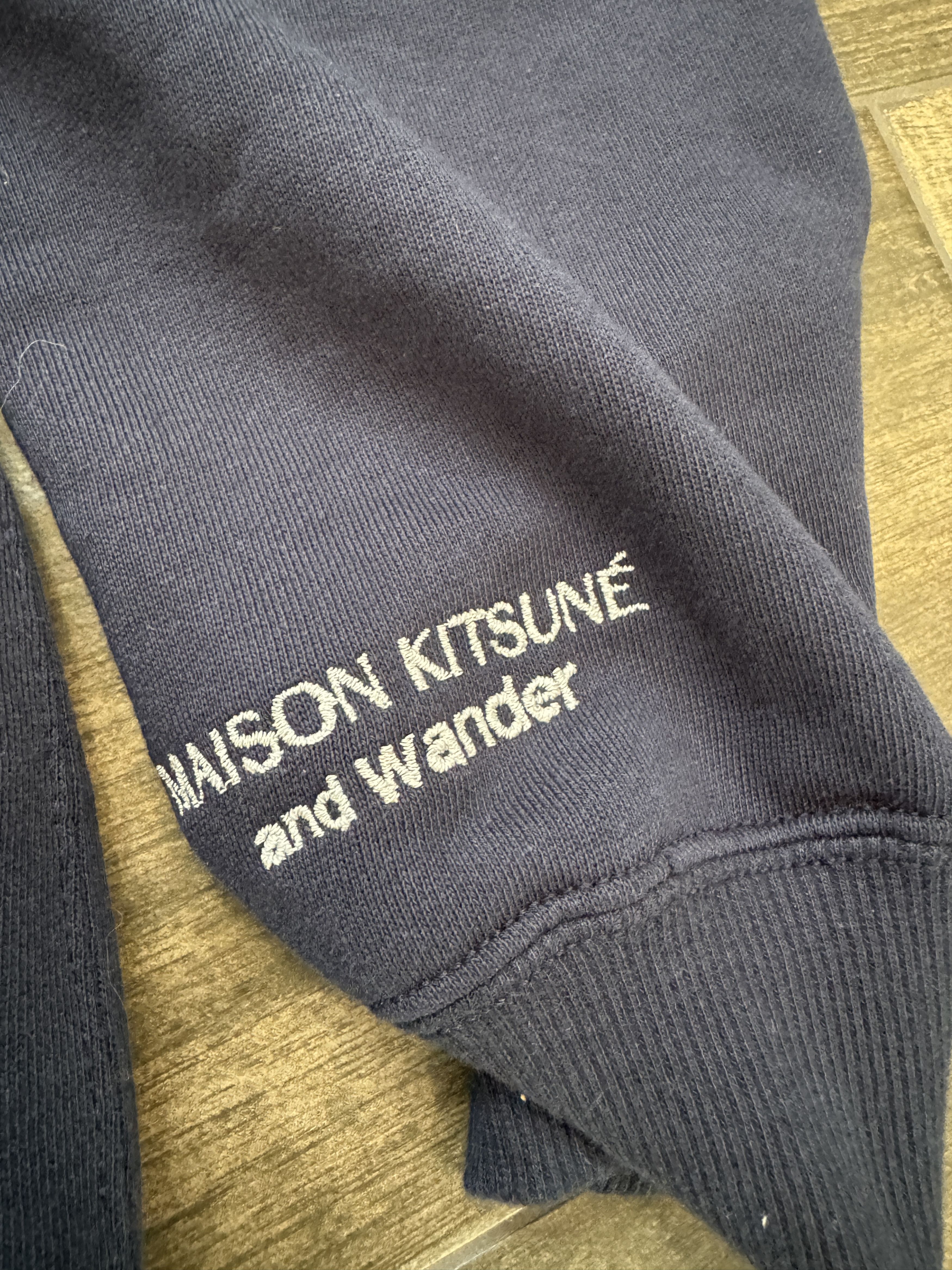 And Wander × Maison Kitsune and wander x Maison Kitsune Fox Logo Crewneck Size US XL / EU 56 / 4 - 4 Thumbnail