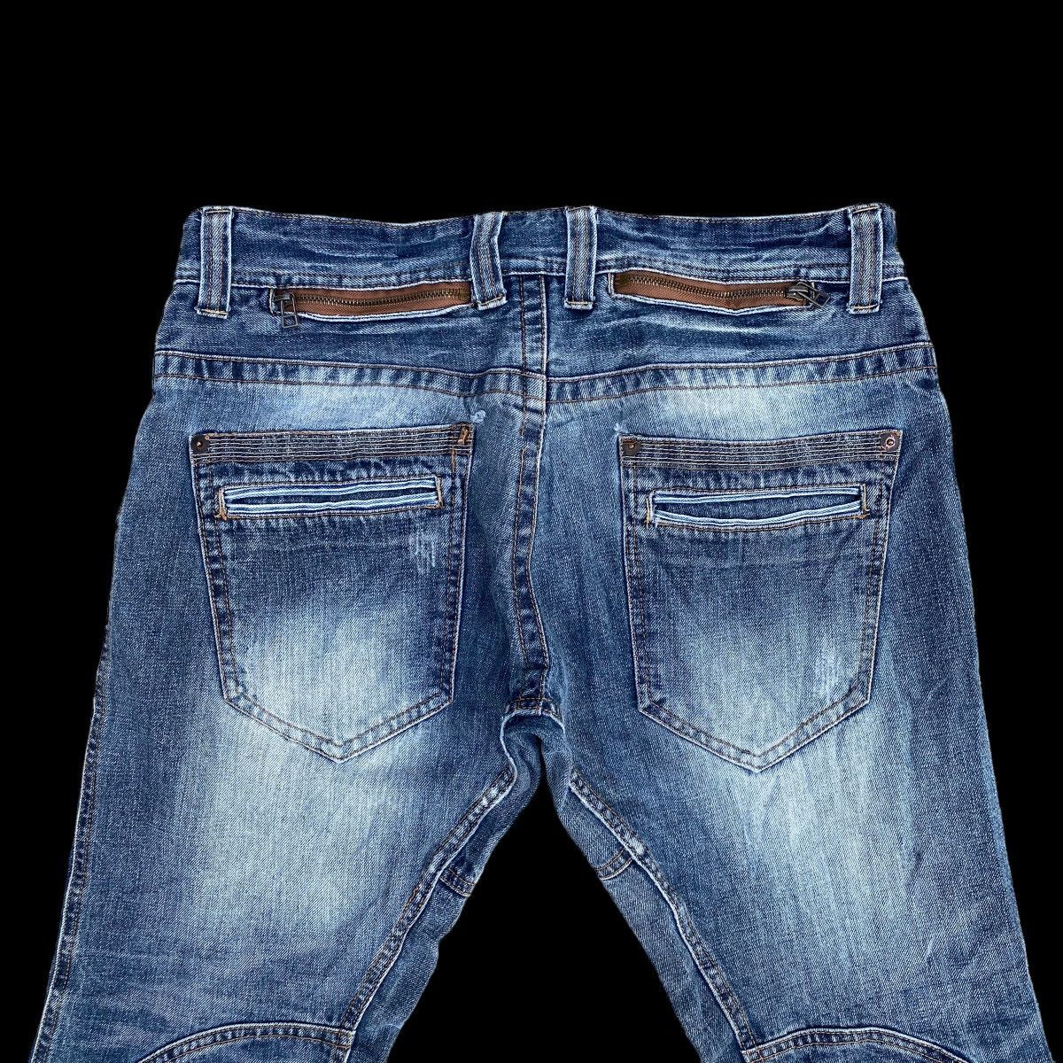 Japanese Brand Multi Pocket Made In Heaven Bondage Faded Blue Denim Jeans Size US 36 / EU 52 - 12 Thumbnail
