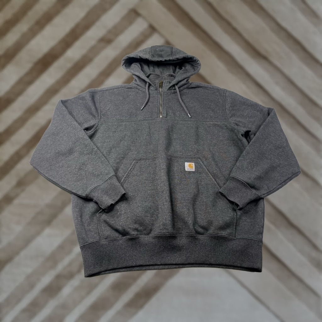 Carhartt Carhartt Sweatshirt 100617 Rain Defender Heavyweight Quarter-Zip Hoodie Large L Gray Men Outdoors 1/4 Zip Pullover Jacket Style Size US L / EU 52-54 / 3 - 1 Thumbnail