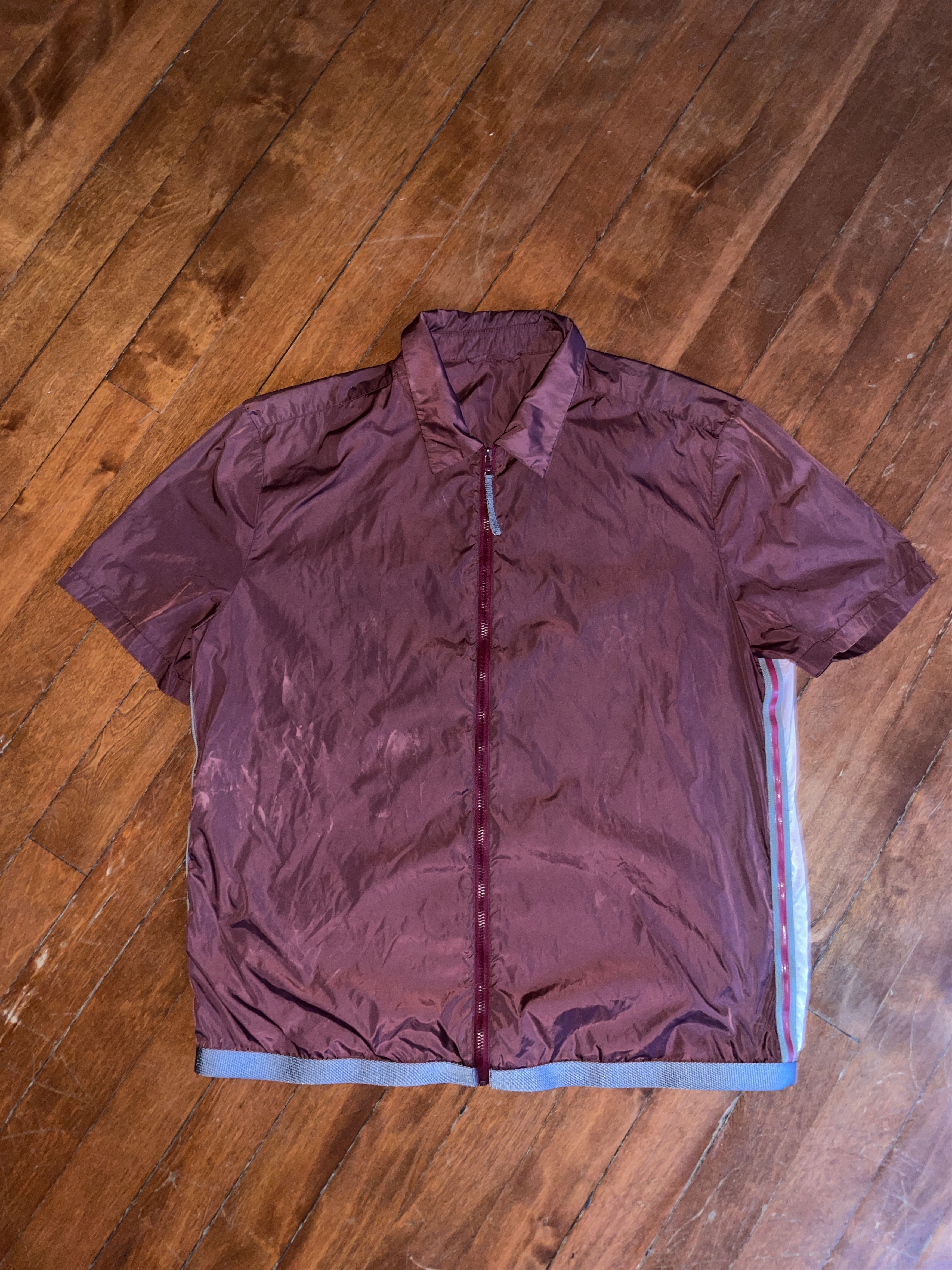 Prada Prada SS 1999 Nylon Short Sleeve Zip Top Size M / US 6-8 / IT 42-44 - 1 Thumbnail