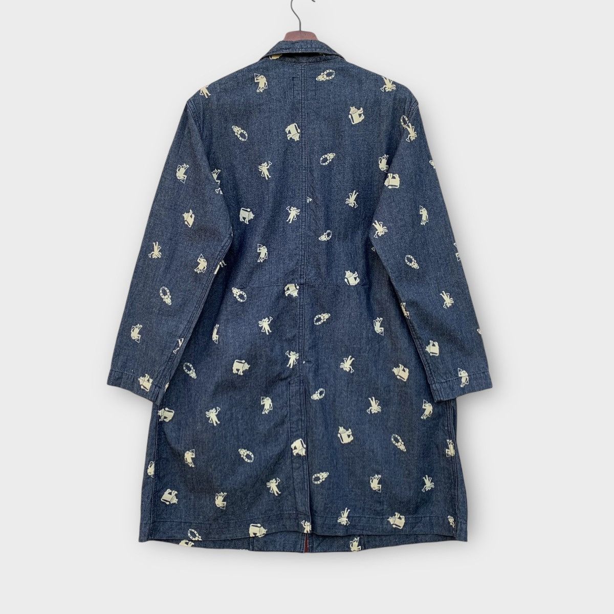 Issey Miyake ISSEY MIYAKE NE NET INDIGO GRAPHICS PRINT DENIM COAT JACKET Size US M / EU 48-50 / 2 - 3 Thumbnail
