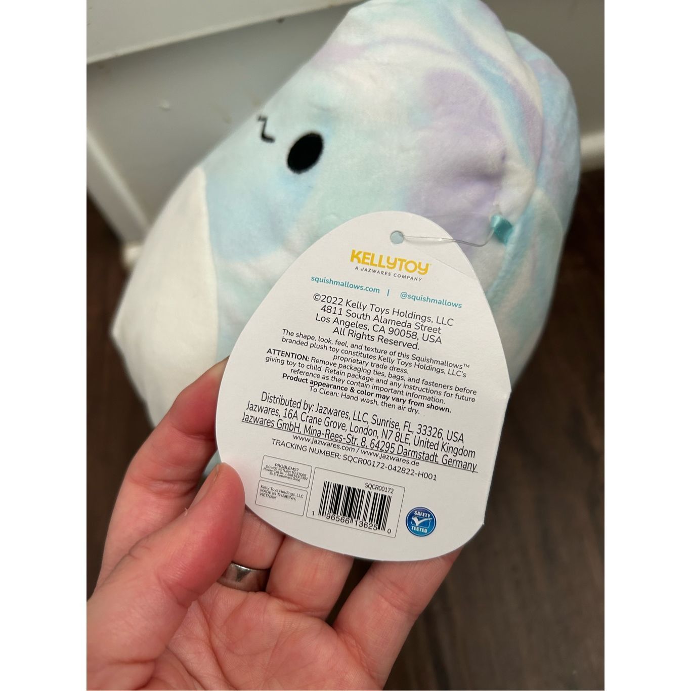 Seagale Squishmallows Kellytoy NWT Sea Life Squad 8" Laslow the Belu Size ONE SIZE - 3 Thumbnail