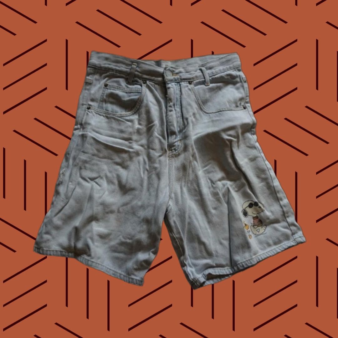 Vintage VINTAGE Denim Shorts Snoopy Joe Cool 1980's 1990's Jeans Shorts Jorts Distressed 32" waist 21" long Cotton Vintage Original Mens Womens Boys Girls Size 24" / US 00 / IT 34 - 1 Thumbnail