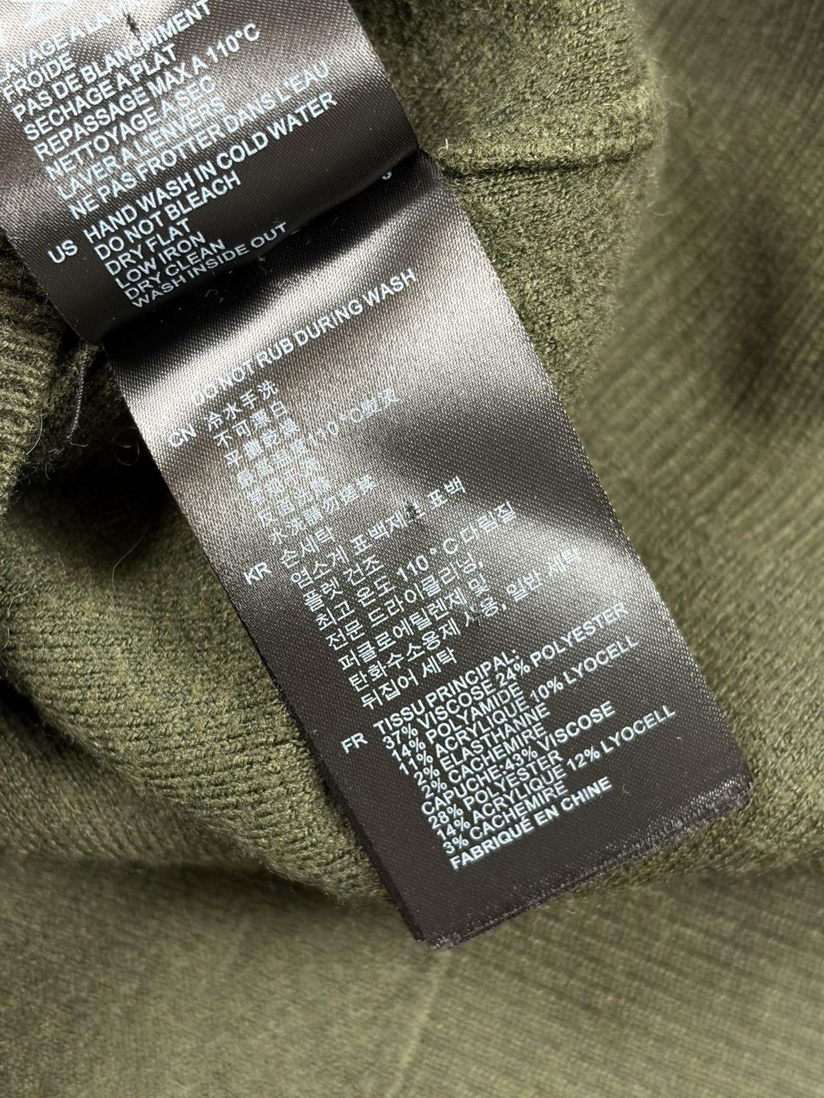 Sandro Sandro Paris Cropped Knit Hoodie Olive Green Size S / US 4 / IT 40 - 10 Thumbnail