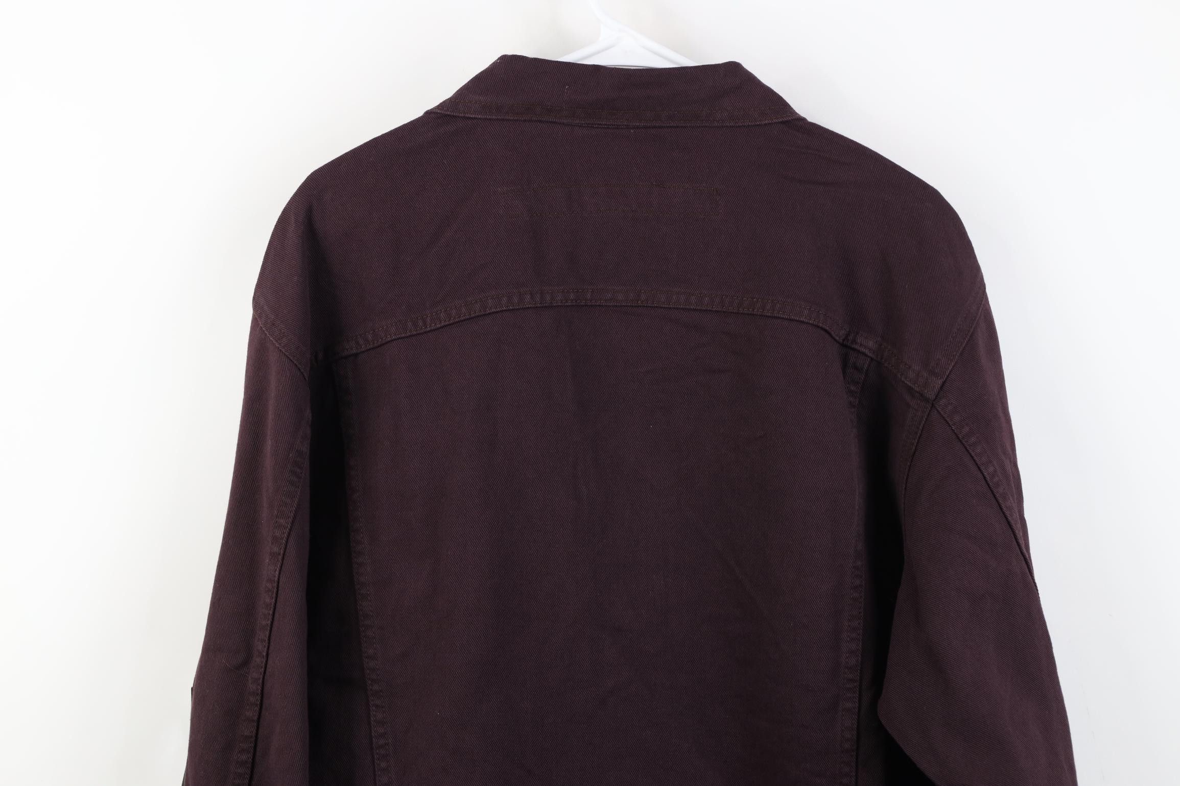 Marithe + Francois Girbaud Deadstock Vintage 90s Marithe Francois Girbaud Jacket Raisin Size US L / EU 52-54 / 3 - 17 Thumbnail