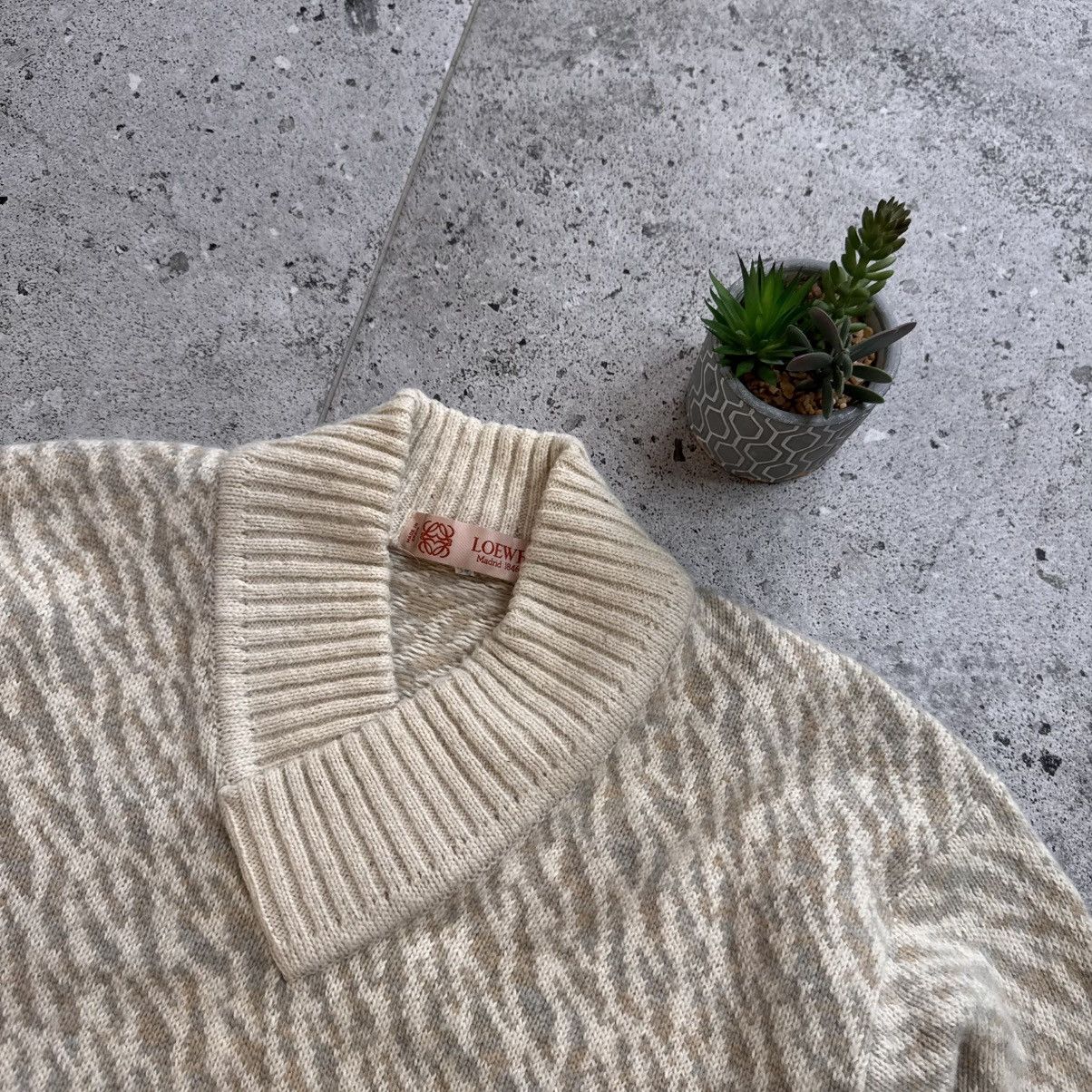 Loewe Vintage 90s Loewe Wool Leopard Sweater Jumper Rare Size US M / EU 48-50 / 2 - 2 Thumbnail