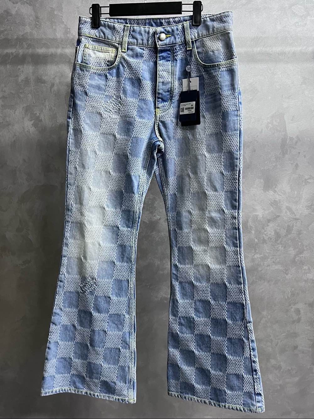 Louis Vuitton Louis Vuitton Checkered Denim Jeans Size 30 Size US 30 / EU 46 - 1 Thumbnail
