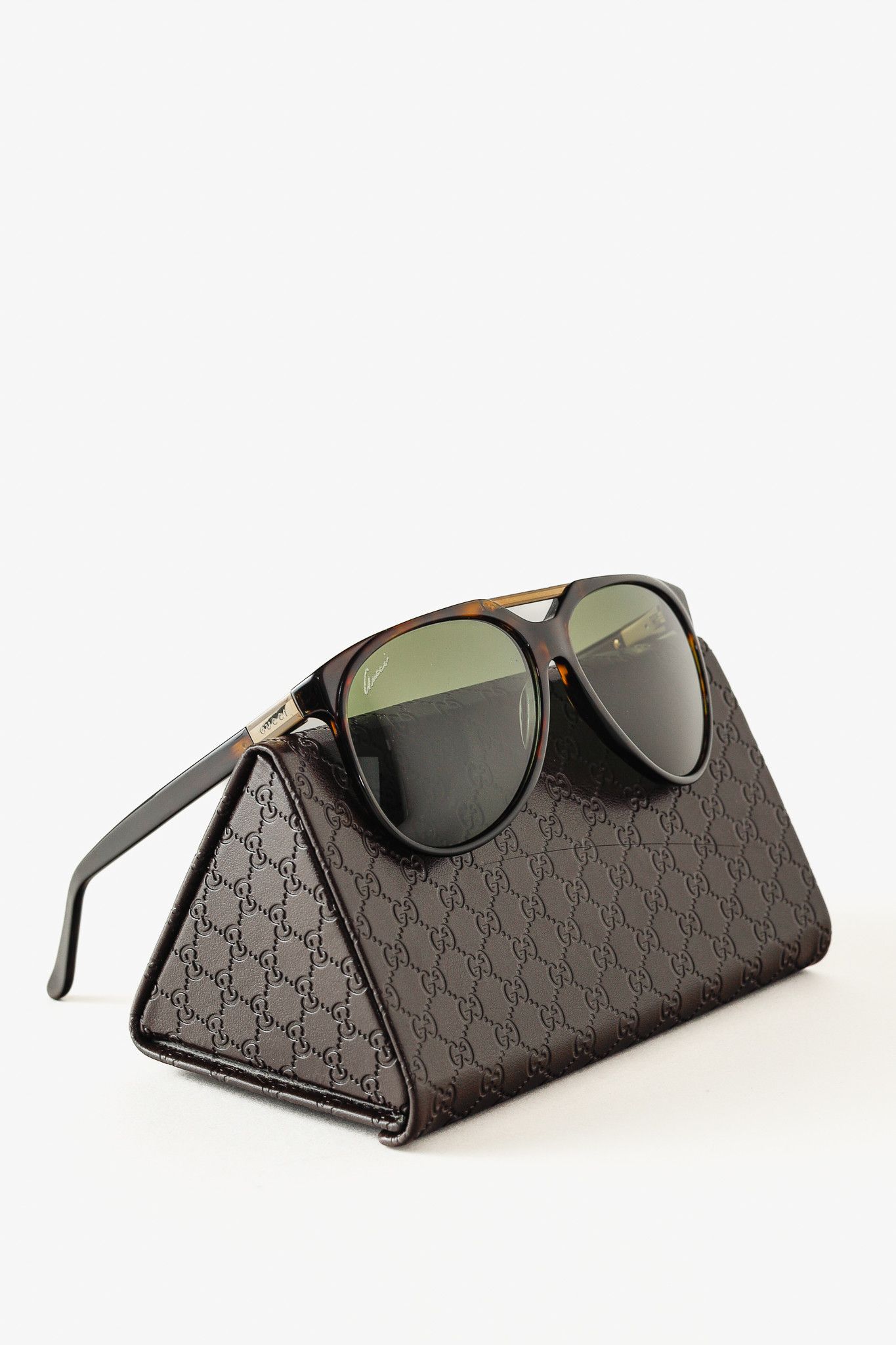 Gucci Gucci 3718/S Tortoiseshell Bronze-Arm Sunglasses Size ONE SIZE - 9 Thumbnail