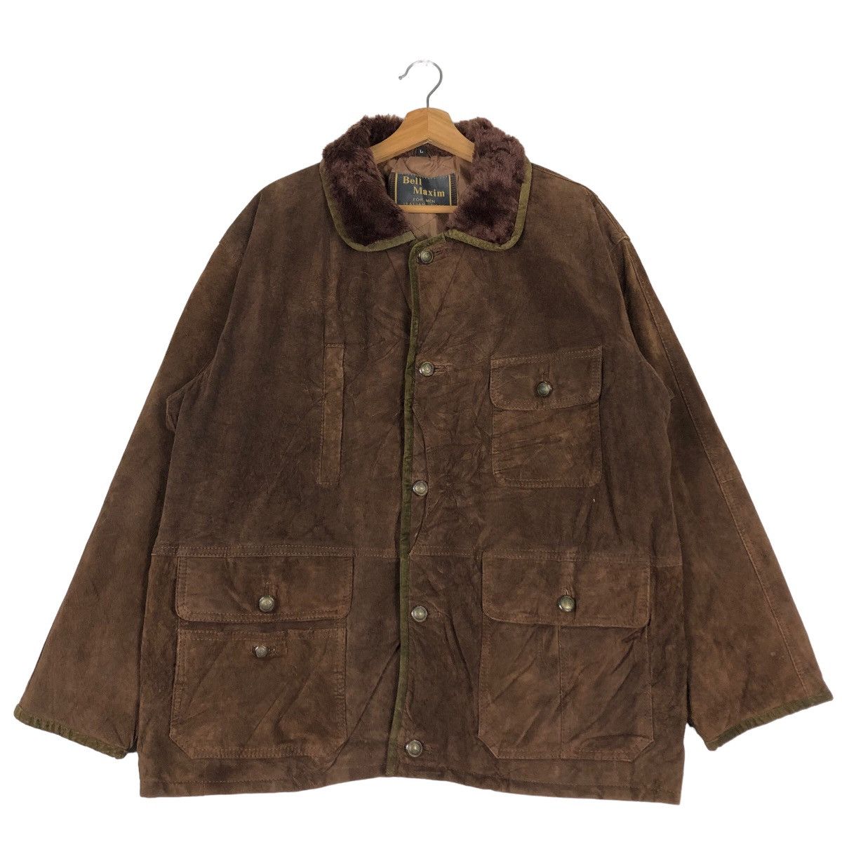 Japanese Brand 🔥90s Vintage Genuine Leather Jacket Bell Maxim Italian Mode Size US L / EU 52-54 / 3 - 1 Thumbnail