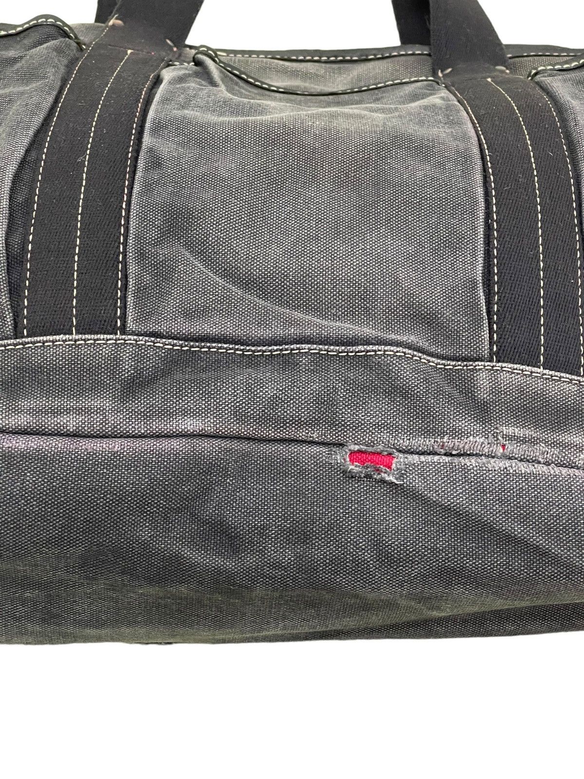 Issey Miyake Issey Miyake Tote Bag Distress Leather Cotton Canvas 3🟩 Size ONE SIZE - 14 Thumbnail