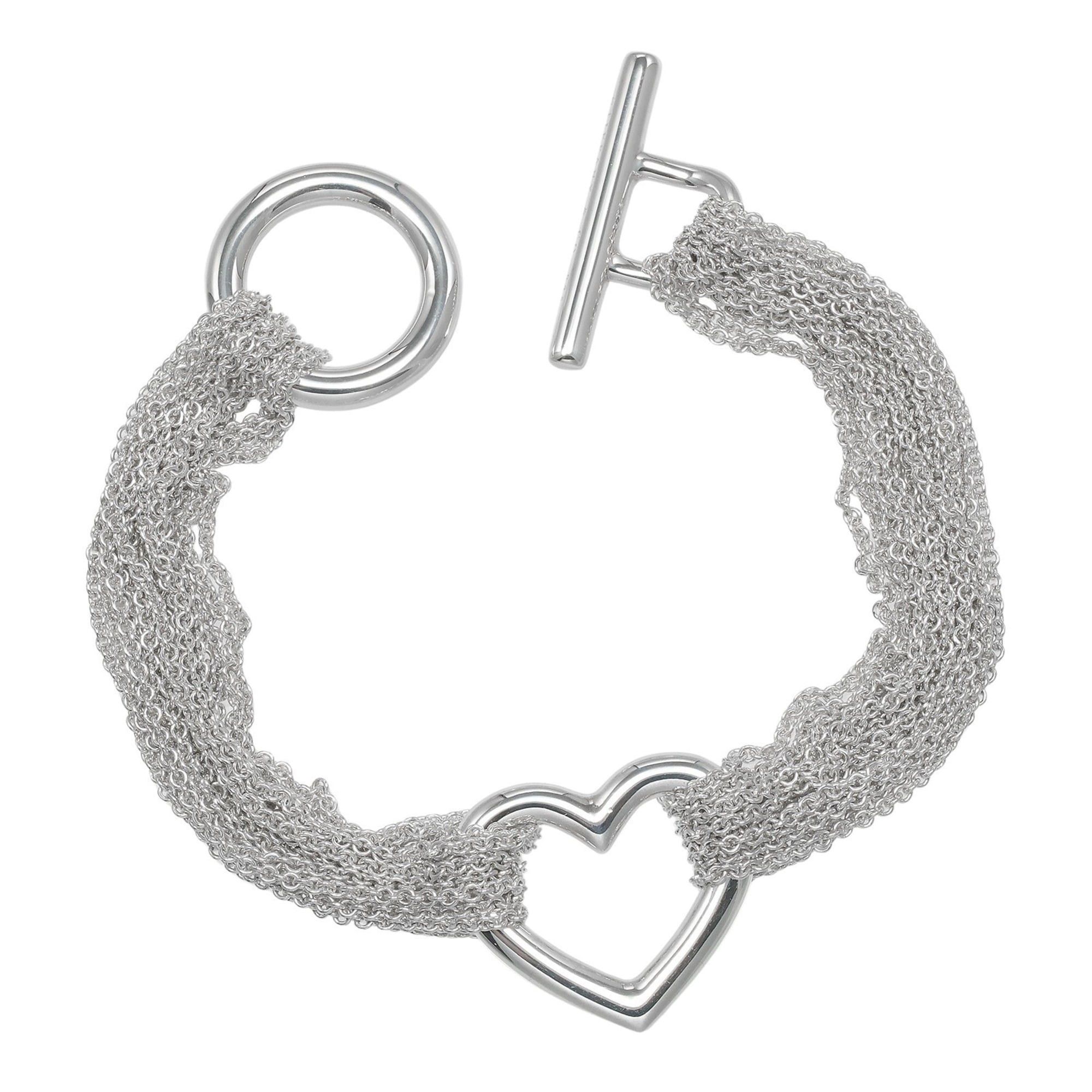 Tiffany & Co. Tiffany & Co. Open Heart Toggle Bracelet, wrist circumference approximately 16.8cm, silver 925, 33.9g, Toggle, women's Size ONE SIZE - 1 Thumbnail