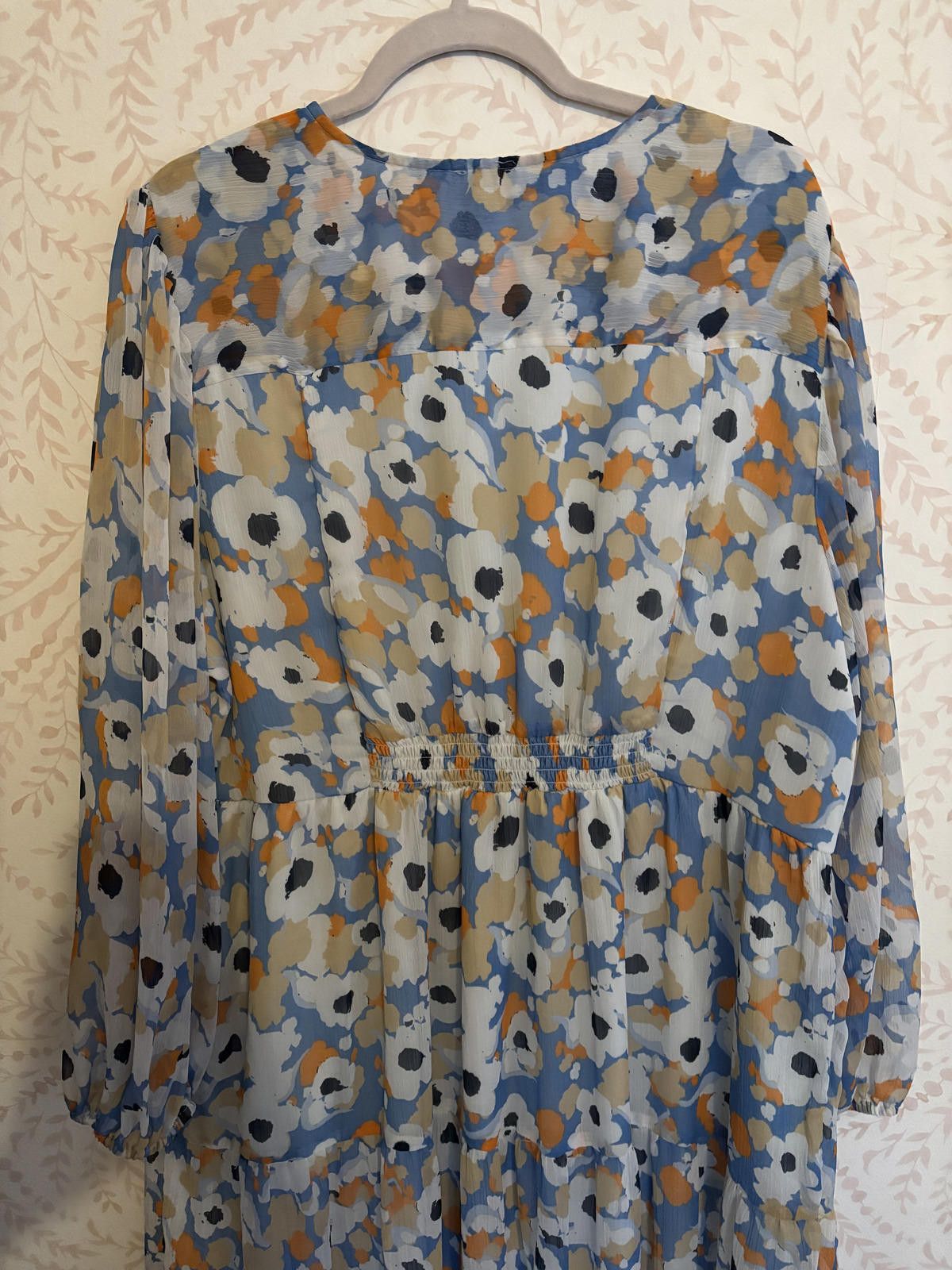 Jones New York JOIE Floral Long Sleeve Tiered Midi Dress Size XXL / US 16-18 / IT 52-54 - 6 Thumbnail