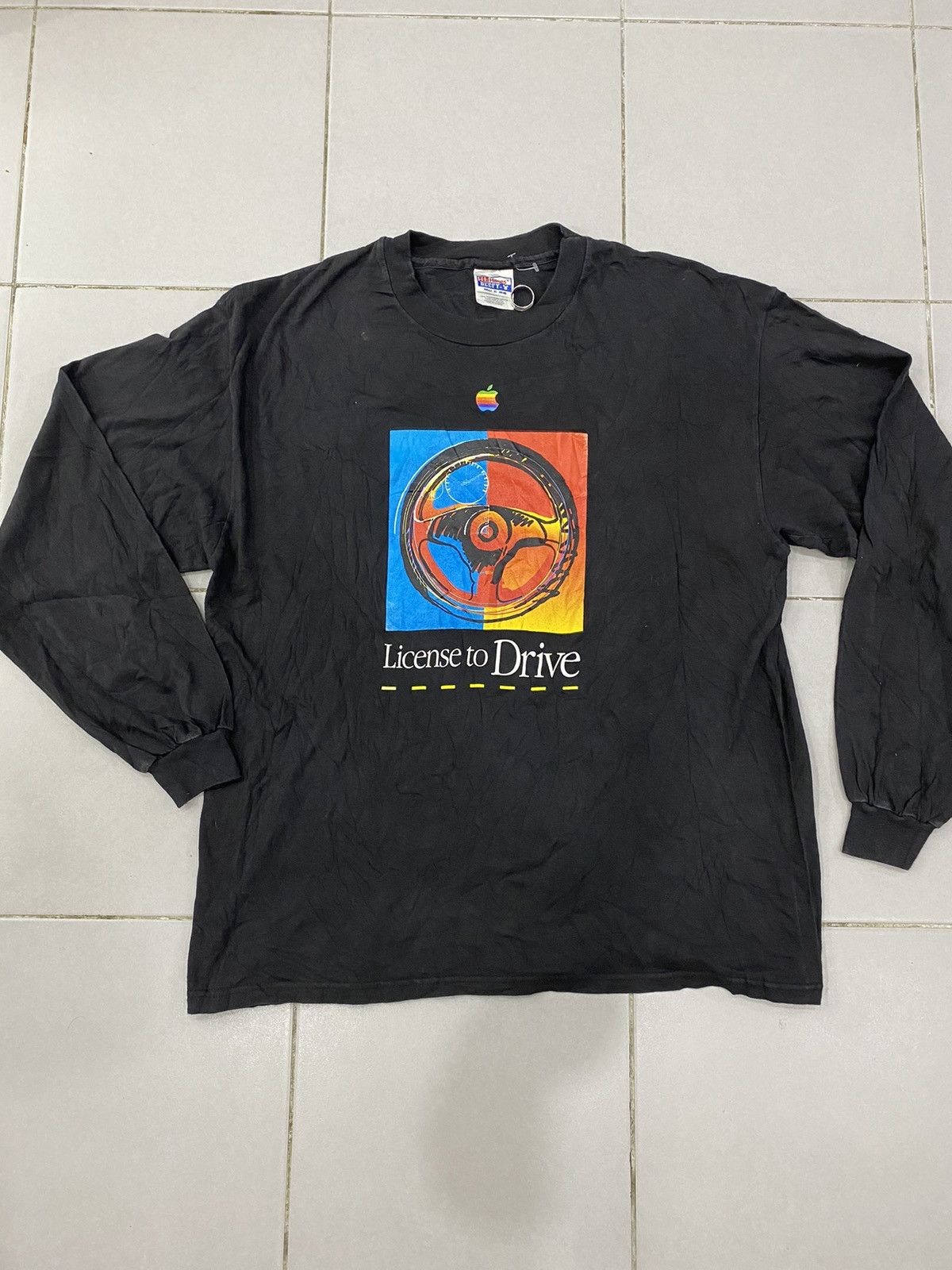 Apple × Vintage Vtg 90s Apple License to Drive longsleeve shirt Size US XL / EU 56 / 4 - 3 Thumbnail