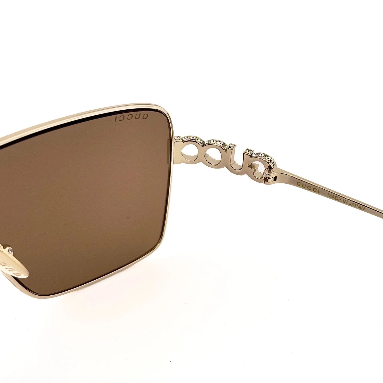 Gucci GUCCI 1936 Gg1936S Gold Brown Crystal Logo Unisex Metal 003 Size ONE SIZE - 7 Thumbnail