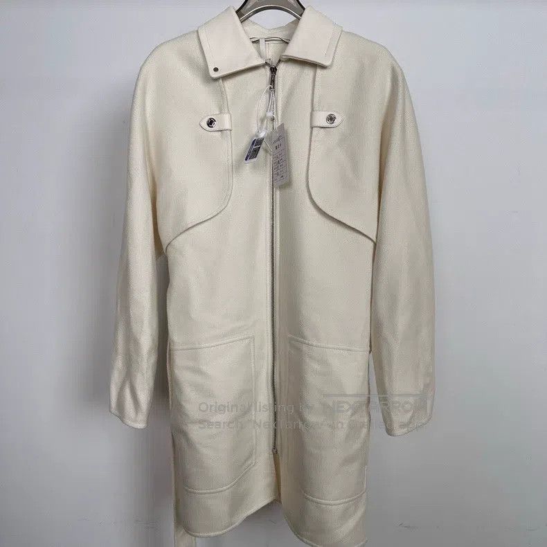 Hermes Hermes Milkshake White Cashmere Overcoat Size XXS / US 00 / IT 34 - 2 Thumbnail