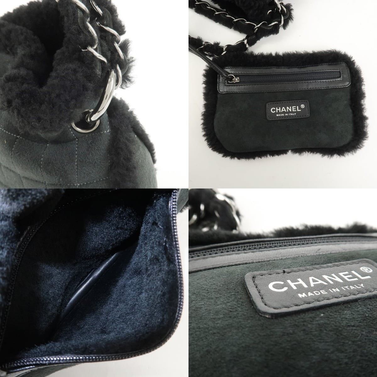 Chanel Chanel Mouton Leather Shoulder Bag Black Size ONE SIZE - 6 Thumbnail