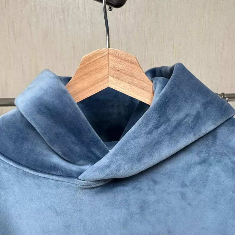 Alexander Wang Alexander Wang Blue Velvet Hoodie- Size US XS / EU 42 / 0 - 3 Thumbnail