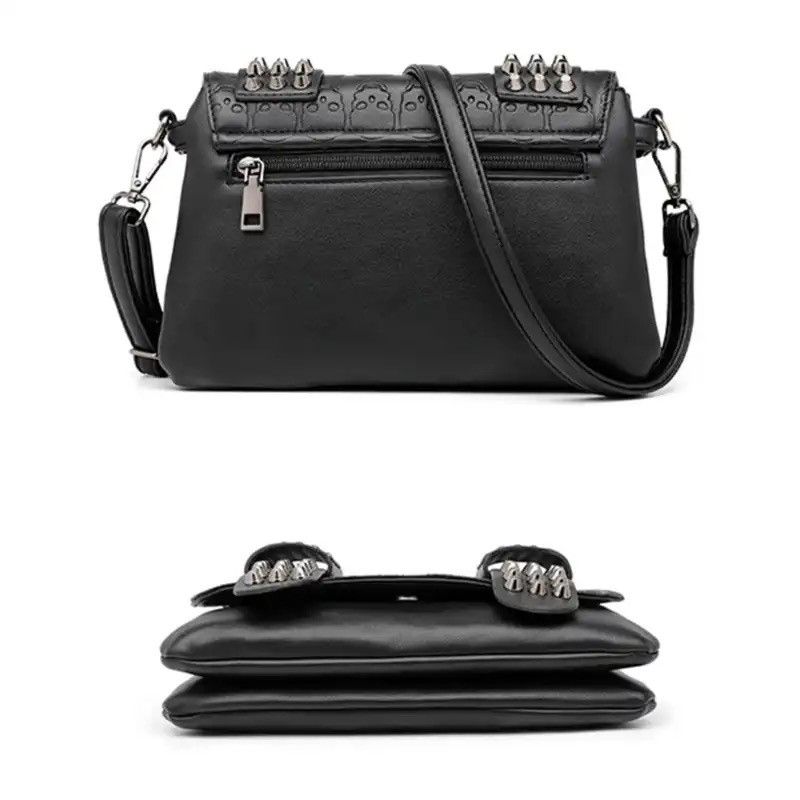 Leather Black Leather Messenger Bag Size ONE SIZE - 5 Thumbnail