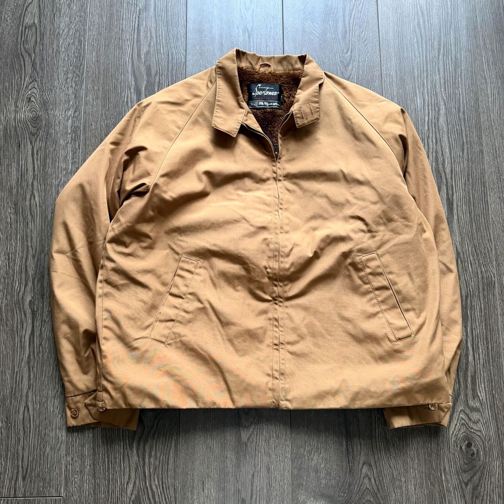 Sears Vintage Sears Jacket Mens 42 Brown Fleece Lined Perma-Prest Windbreaker Size US XS / EU 42 / 0 - 4 Thumbnail