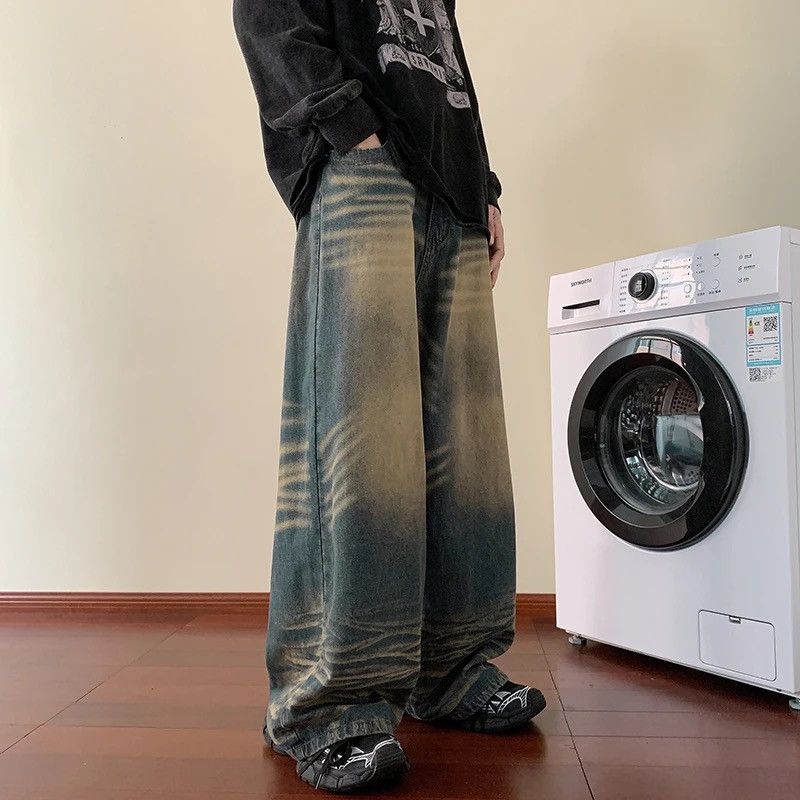 Japanese Brand hip-hop loose wide leg denim pant Size US 31 - 2 Thumbnail