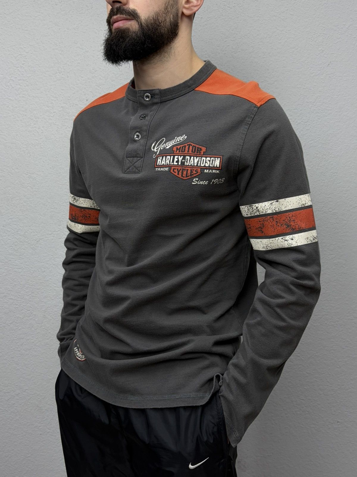 Harley Davidson Vintage Harley-Davidson Long Sleeve Tee Biker Graphic Y2K Size US L / EU 52-54 / 3 - 13 Thumbnail