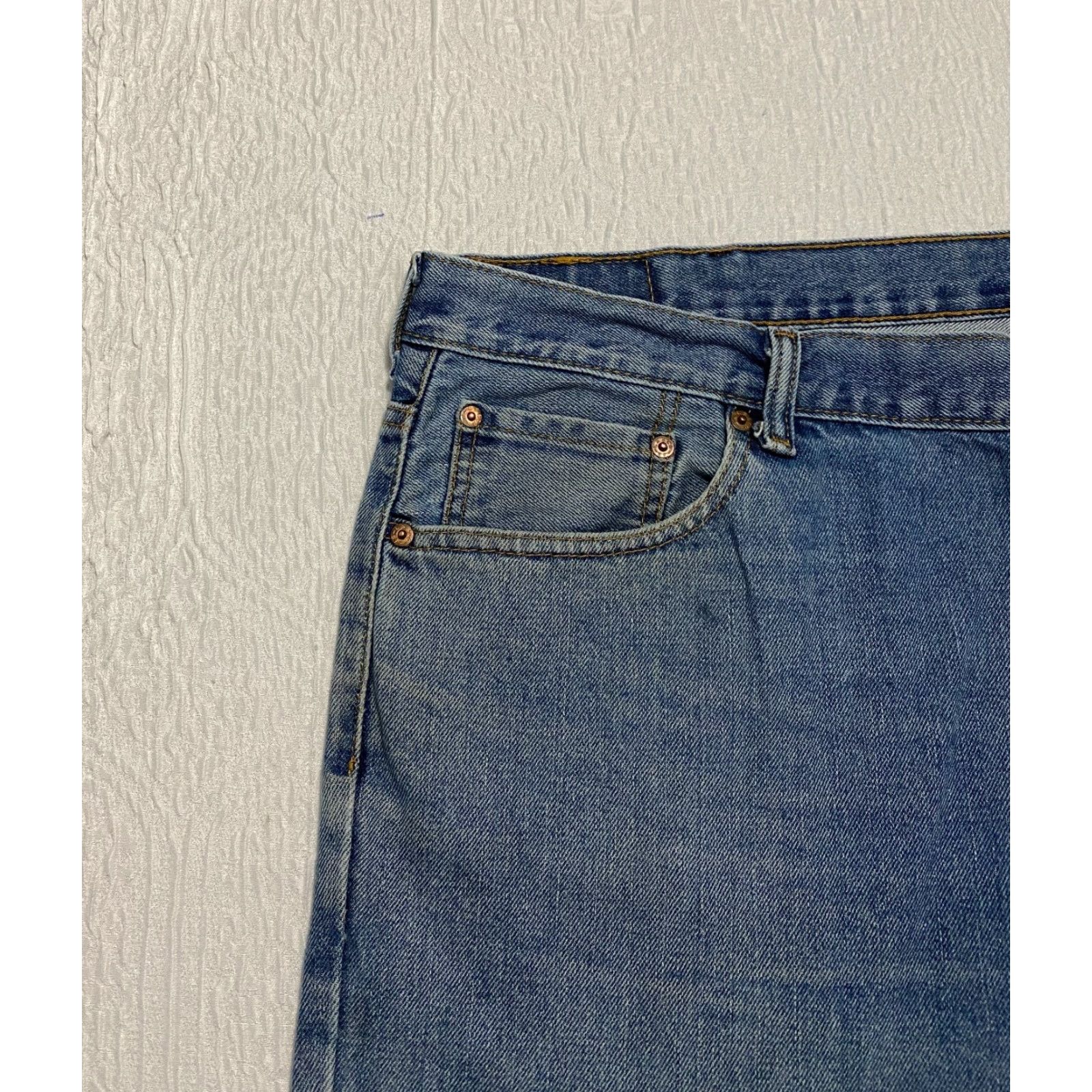 Levi's VINTAGE Levi's 550 Relaxed Fit Jeans 48×32 Blue Denim Pants Baggy Mens Jeans 5-Pocket Design Straight Size US 32 / EU 48 - 3 Thumbnail