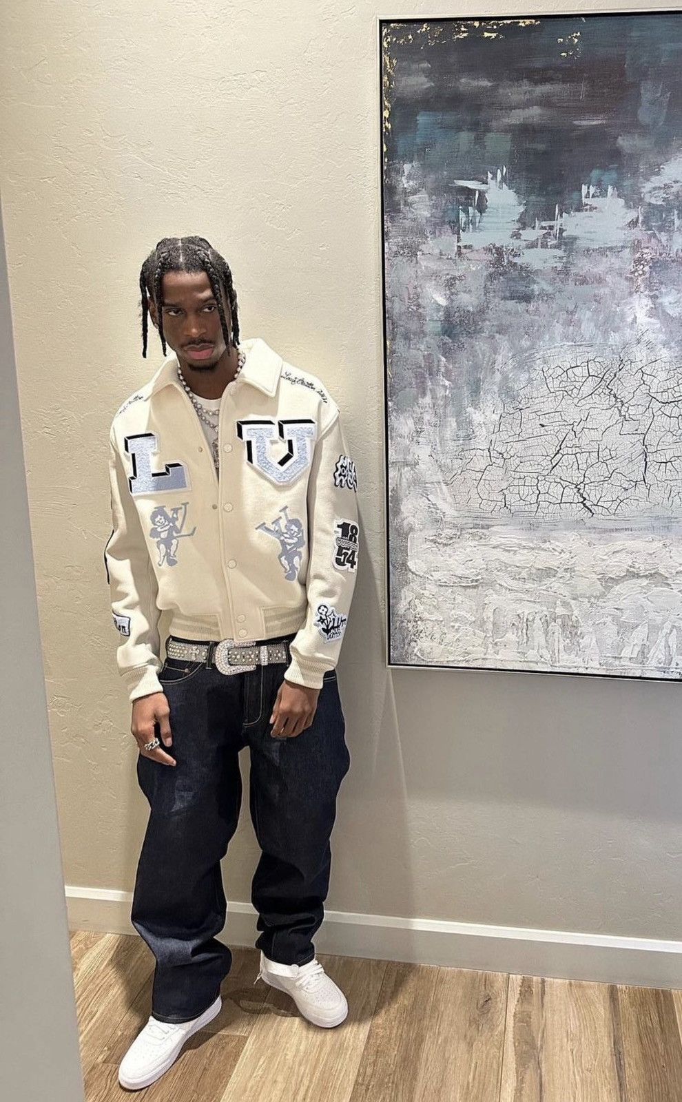 Louis Vuitton LOUIS VUITTON x VIRGIL ABLOH LEATHER VARSITY JACKET Size US M / EU 48-50 / 2 - 20 Thumbnail
