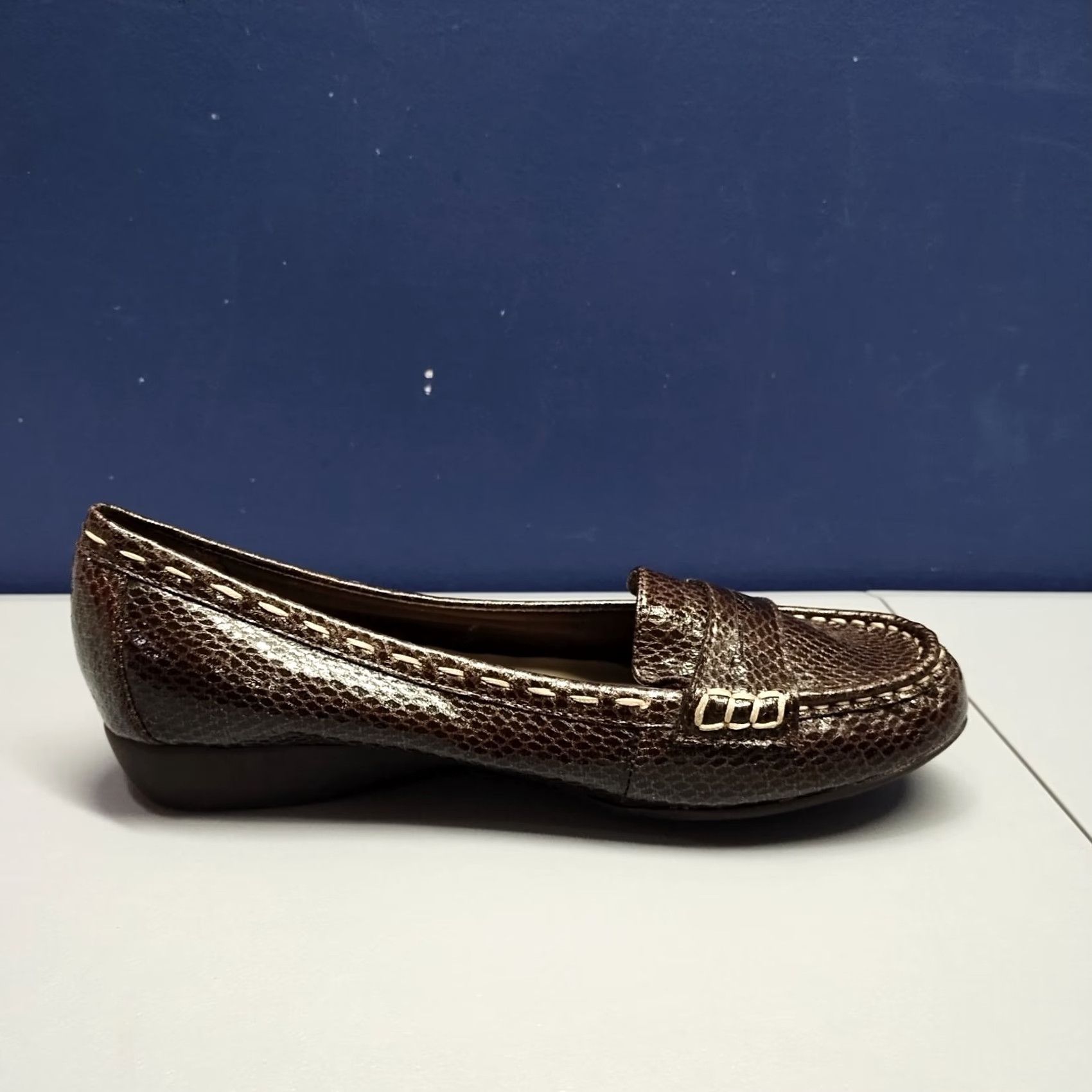 Etienne Aigner Etienne Aigner Ester Flats Womens Size 9M Brown Snake Leather Comfort 92694-7 Flat Womens Size 9M Brown Snake Leather Comfort Size US 9 / IT 39 - 6 Thumbnail