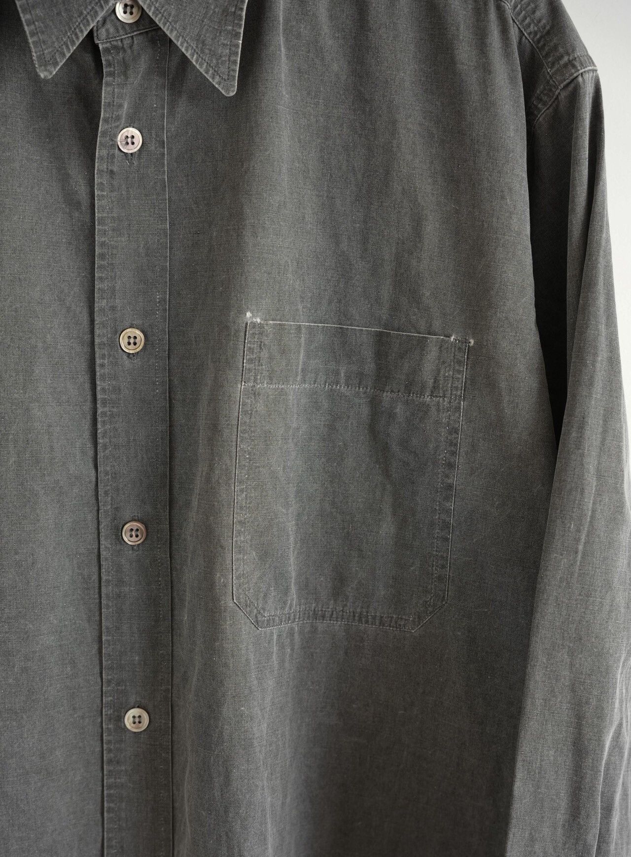 Yohji Yamamoto Yohji Yamamoto 90s Vintage Faded Shirt Size US L / EU 52-54 / 3 - 4 Thumbnail