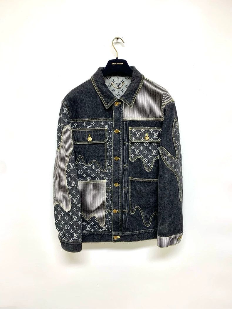 Louis Vuitton Louis Vuitton Black patchwork presbyopic full-print denim j Size US M / EU 48-50 / 2 - 1 Thumbnail